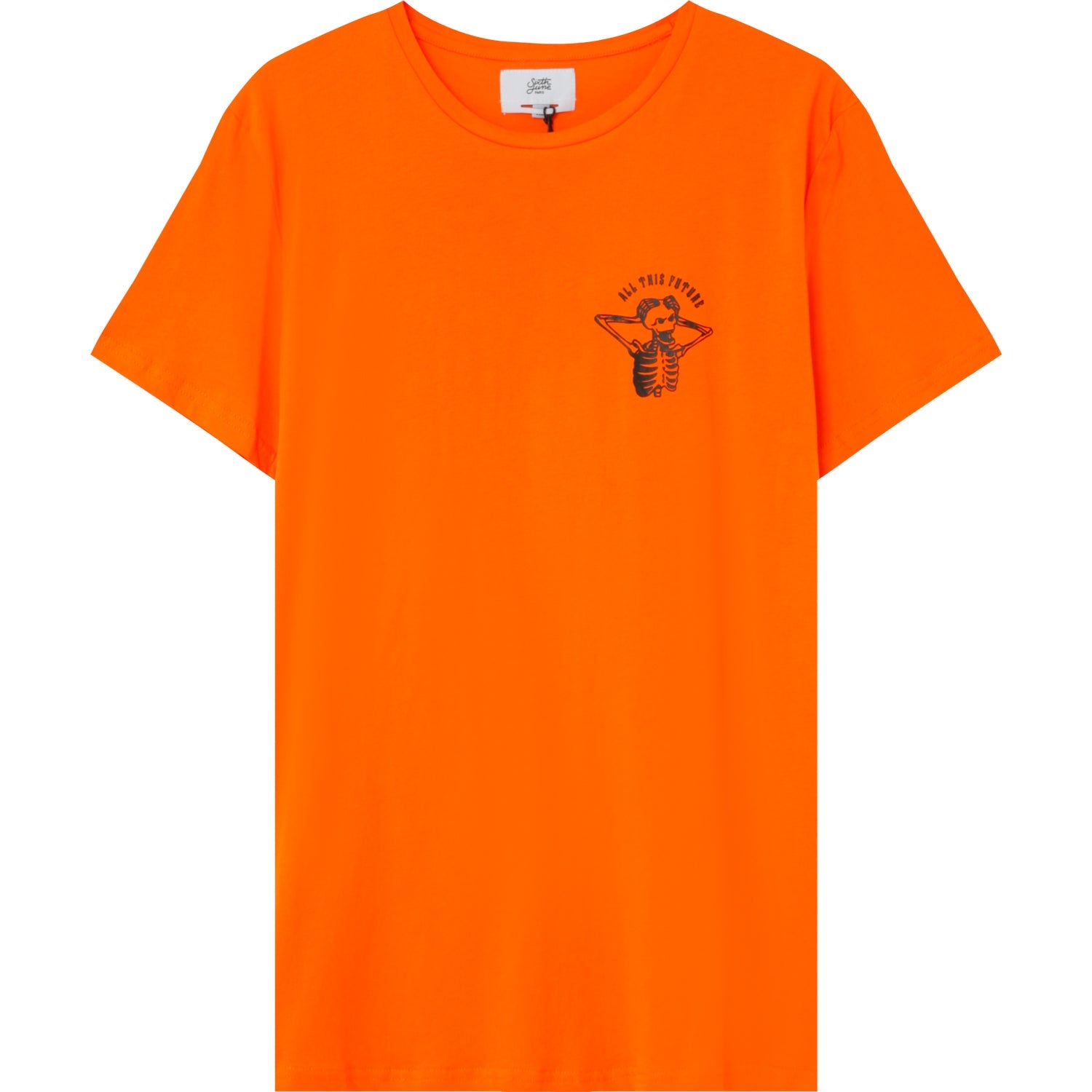 Sixth June - T-shirt squelette gothique Orange