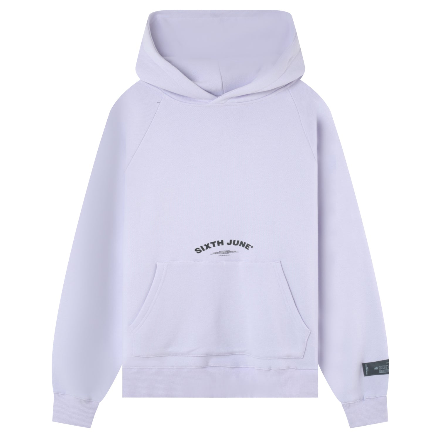 Sixth June - Sweat capuche logo incurvé Violet clair