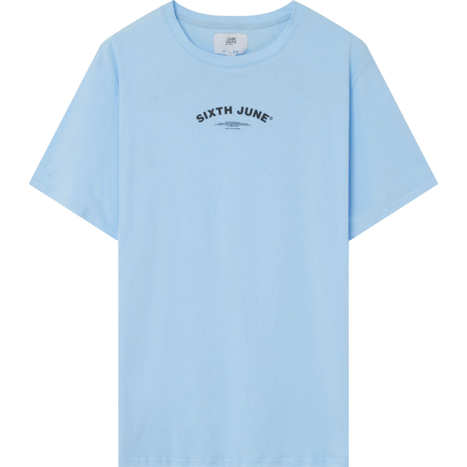 Sixth June - T-shirt logo incurvé avant arrière Bleu