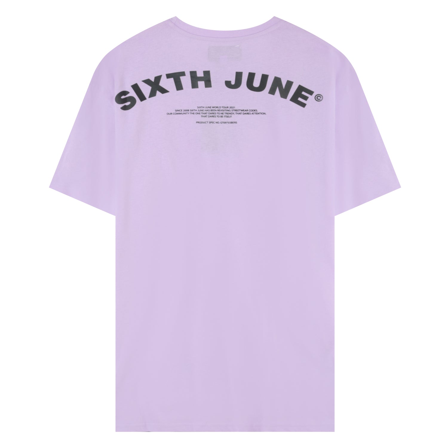 Sixth June - T-shirt logo incurvé avant arrière Violet
