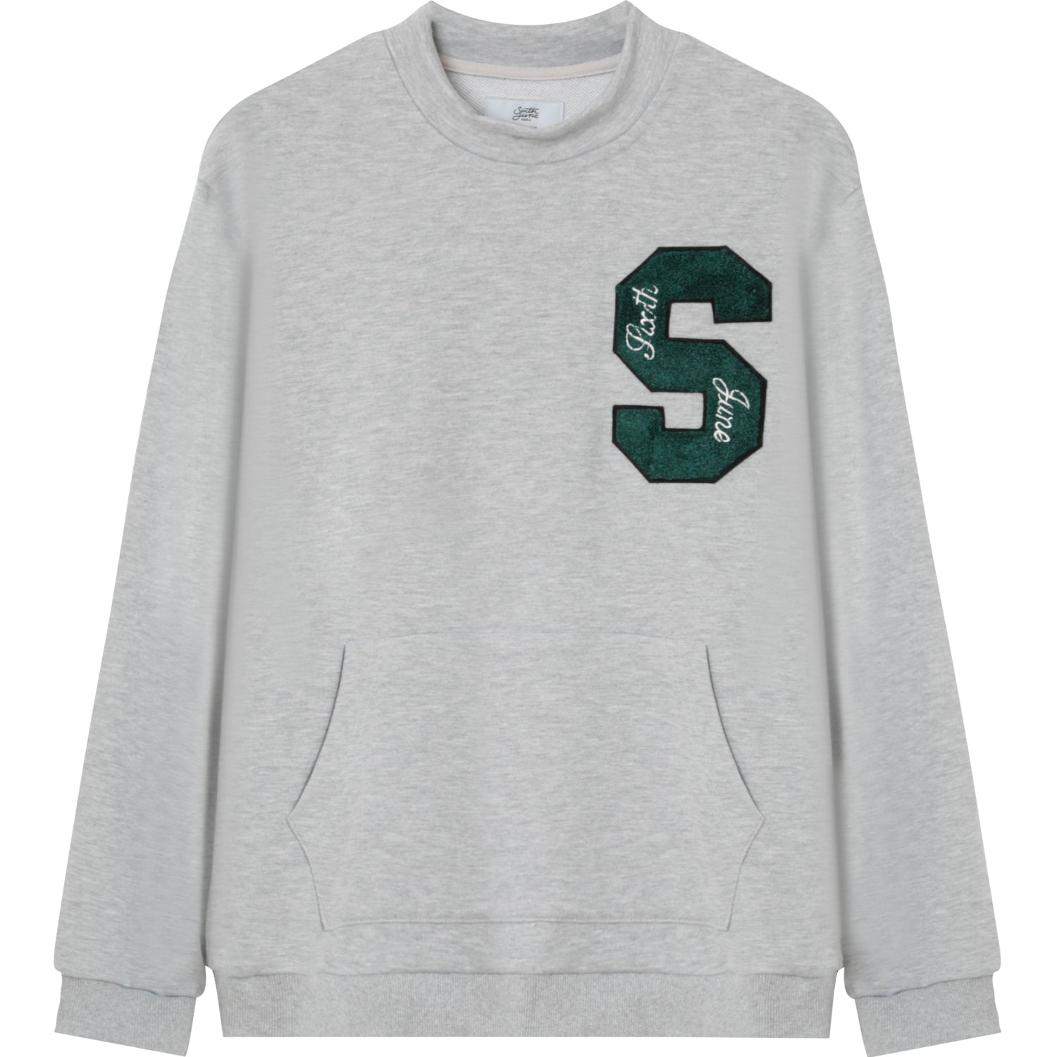 Sixth June - Sweat logo patch université Gris