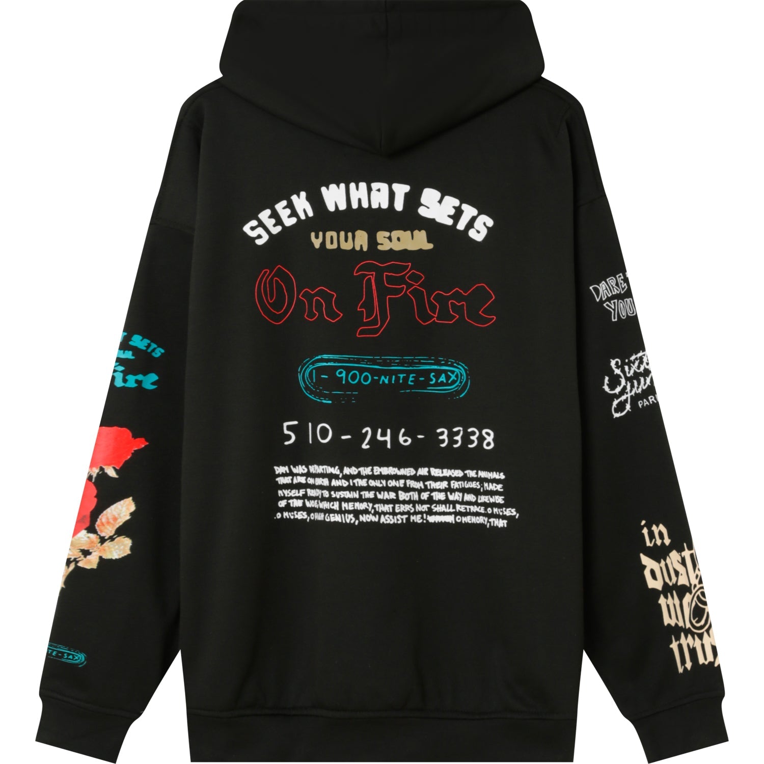 Sixth June - Sweat capuche customisé Noir