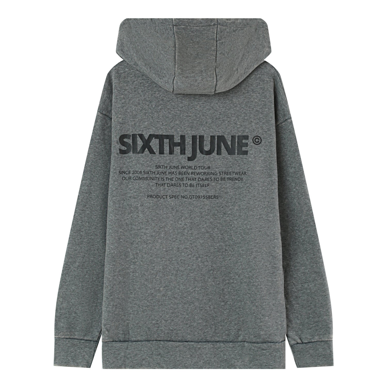 Sixth June - Gilet zippé capuche logo Gris foncé