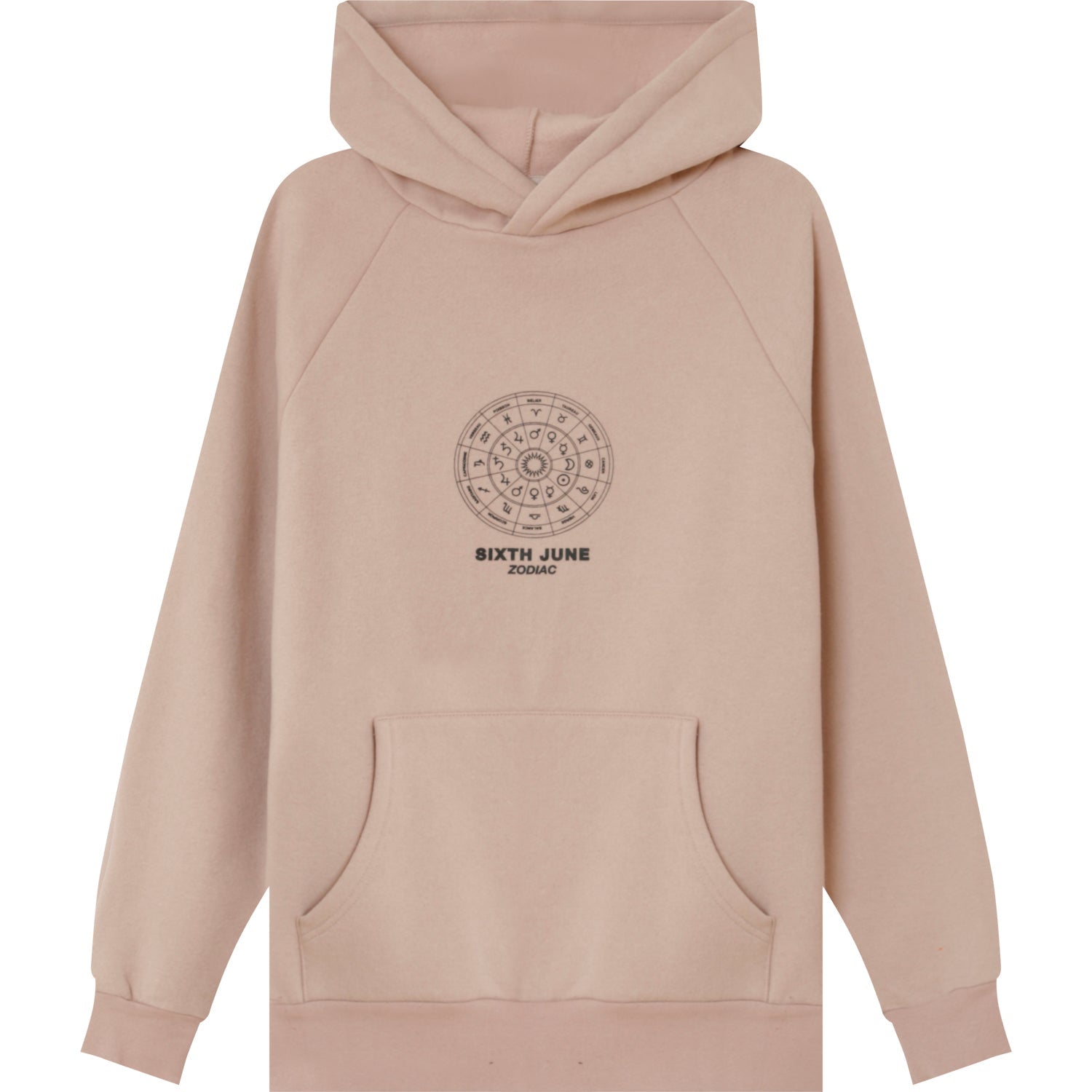 Sixth June - Sweat capuche signes zodiaque Rose clair