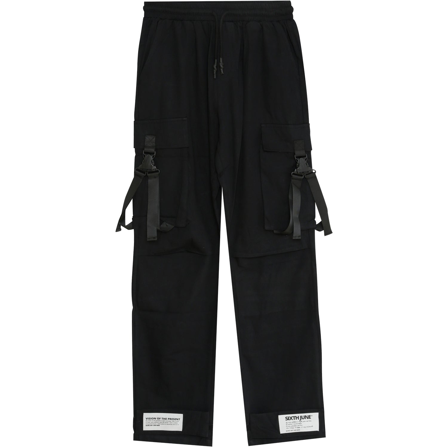 Sixth June - Pantalon cargo sangles Noir
