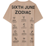 Sixth June - T-shirt manches courtes signes zodiaque Beige foncé