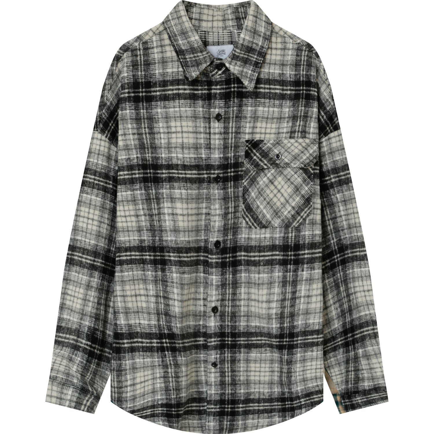 Sixth June - Chemise polaire tartan Gris foncé