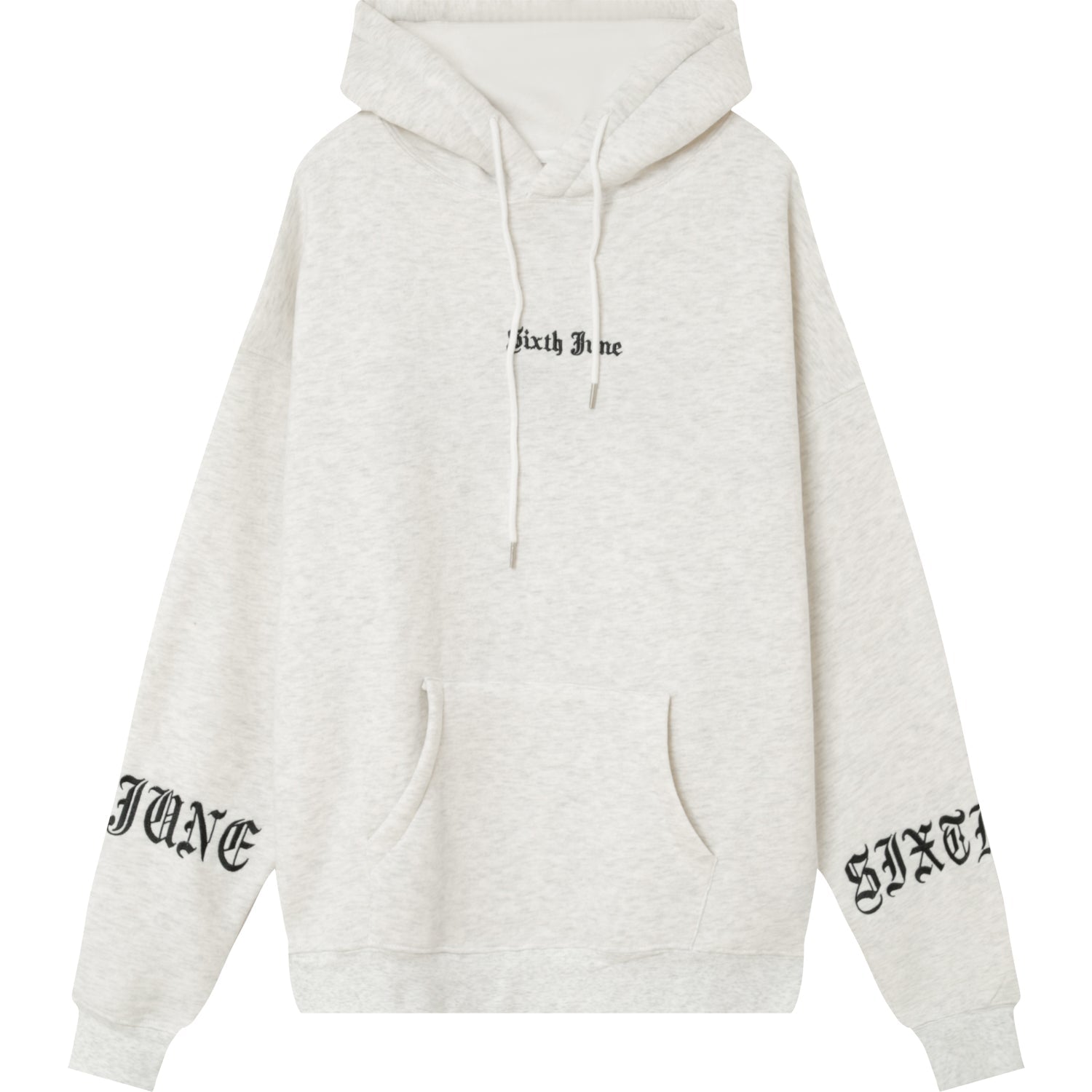 Sixth June - Sweat capuche crew manches Gris clair