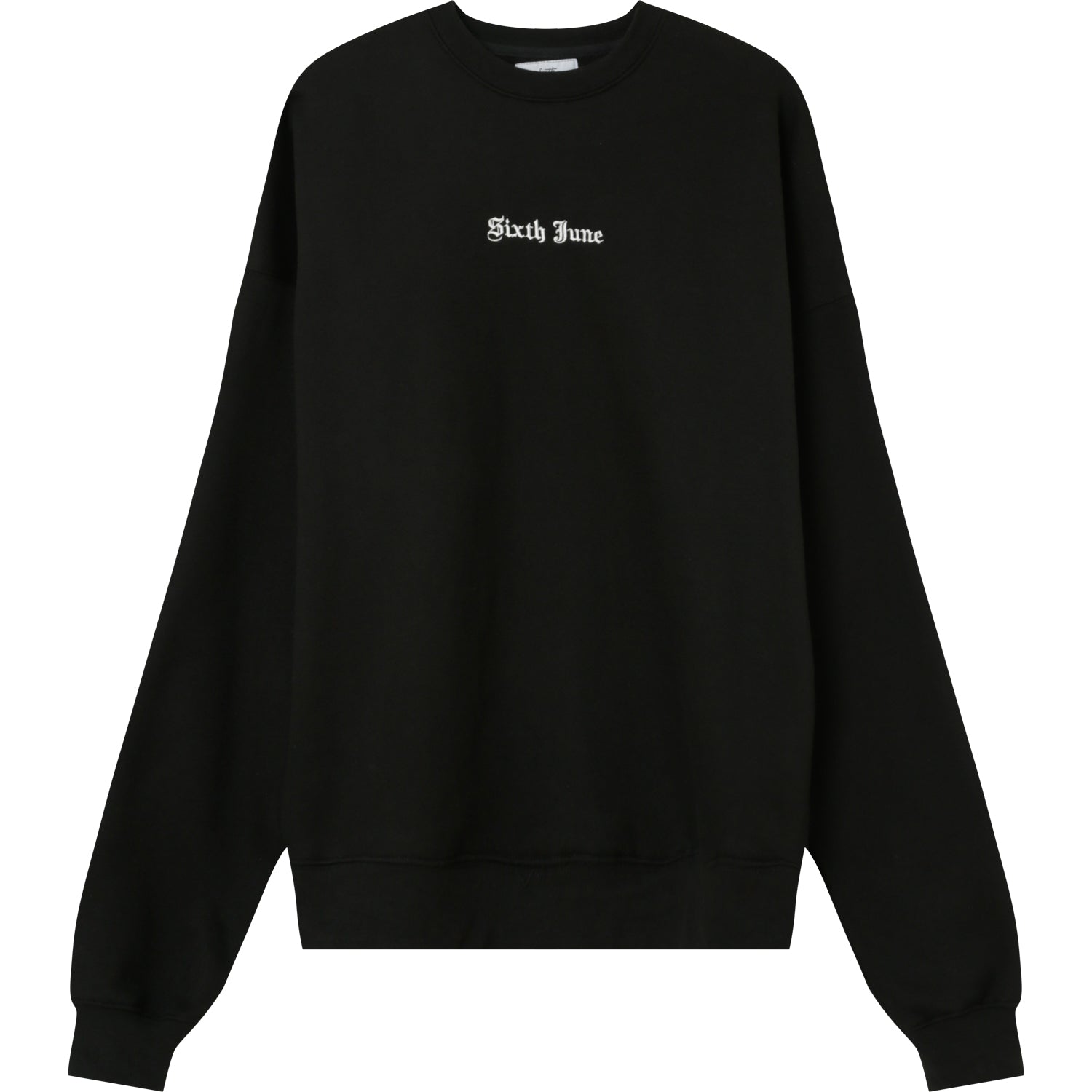 Sixth June - Sweat broderies crew oversize Noir