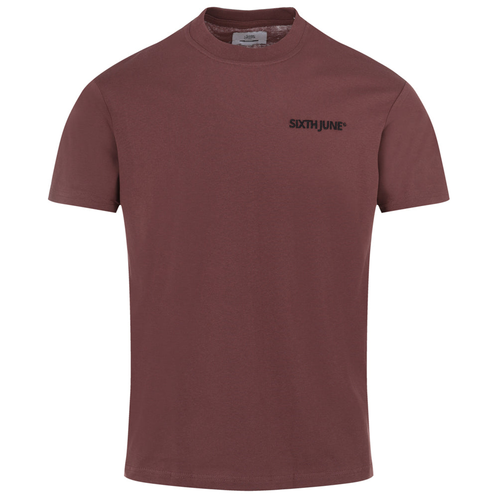 Sixth June - T-shirt soft logo brodé Marron