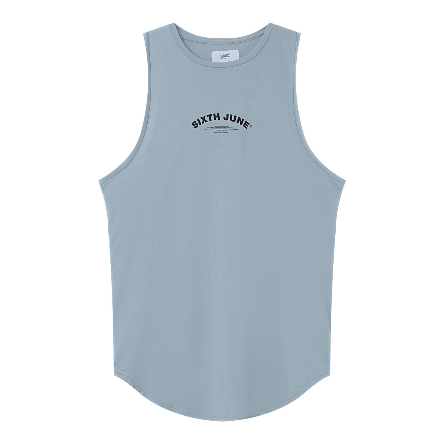 Sixth June - Débardeur logo incurvé Bleu clair