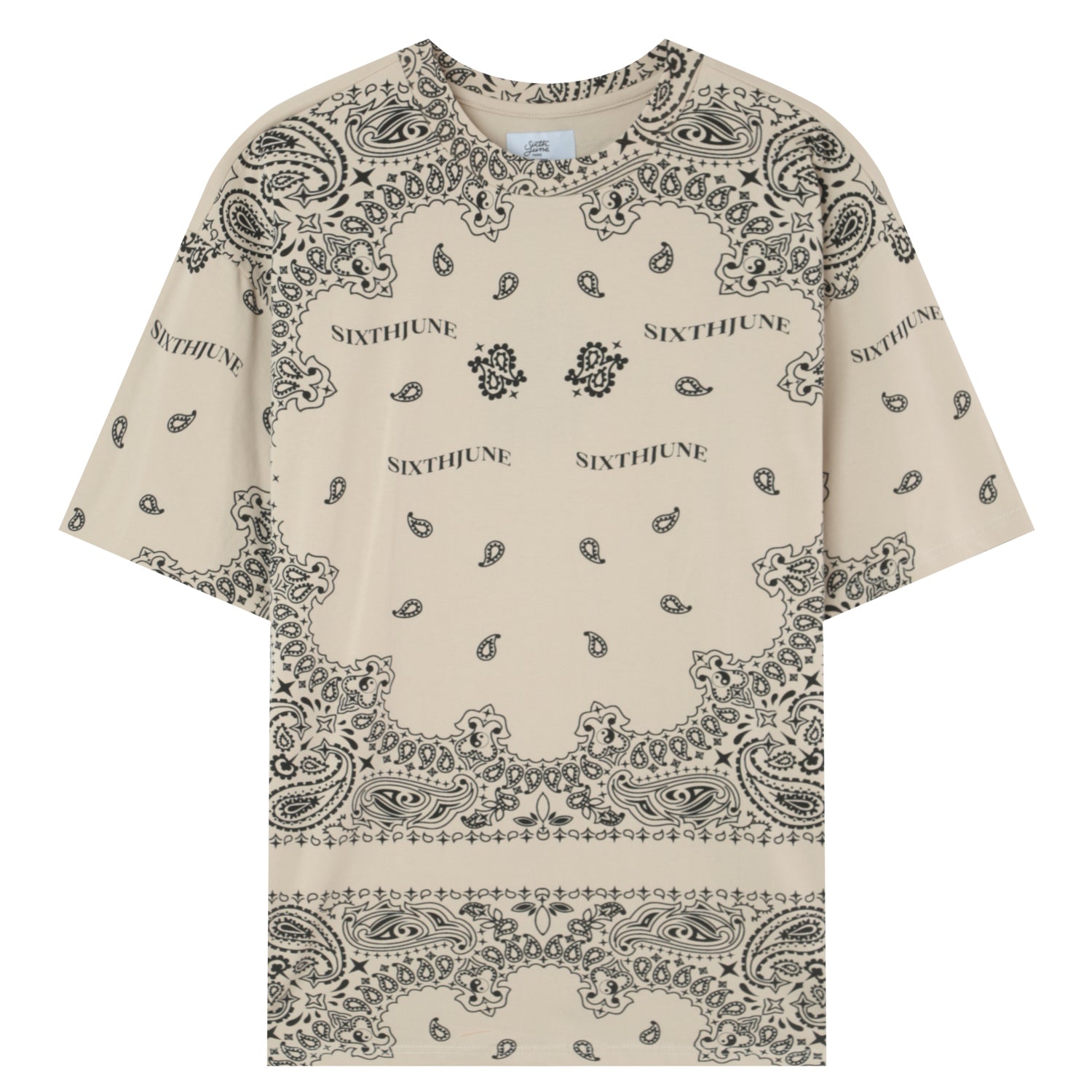 Sixth June - T-shirt imprimé bandana Beige