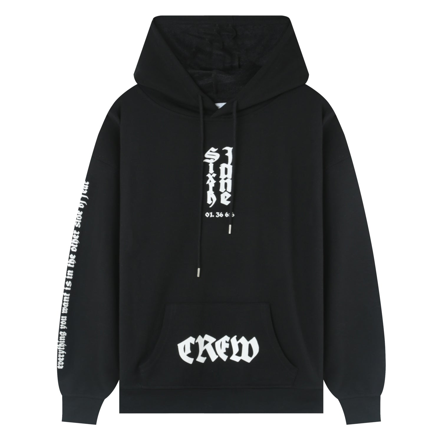 Sixth June - Sweatshirt capuche imprimé gotique Noir