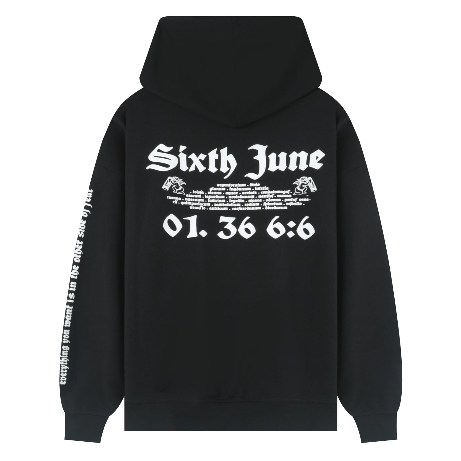 Sixth June - Sweatshirt capuche imprimé gotique Noir