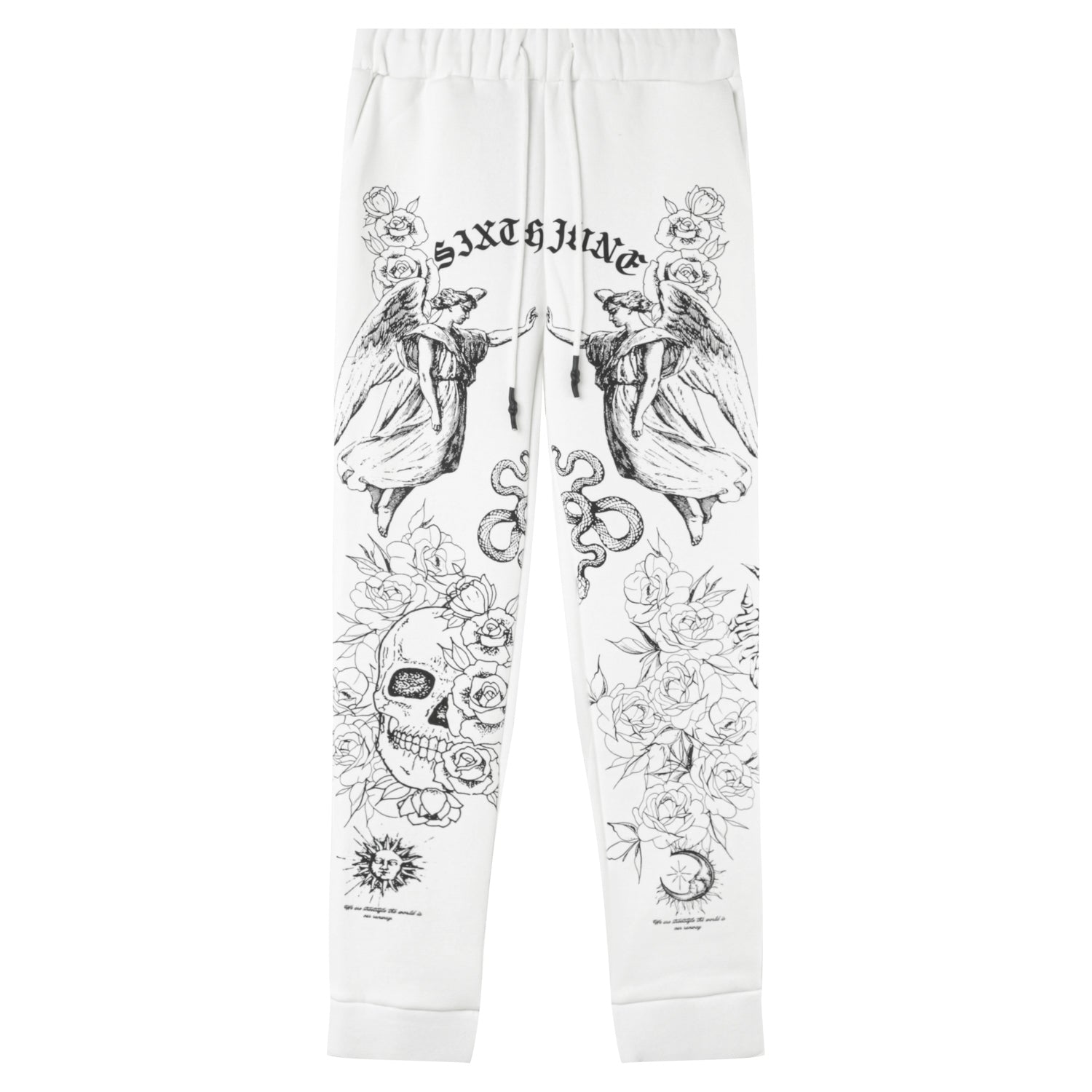 Sixth June - Jogging imprimés inspiration Tarot Blanc