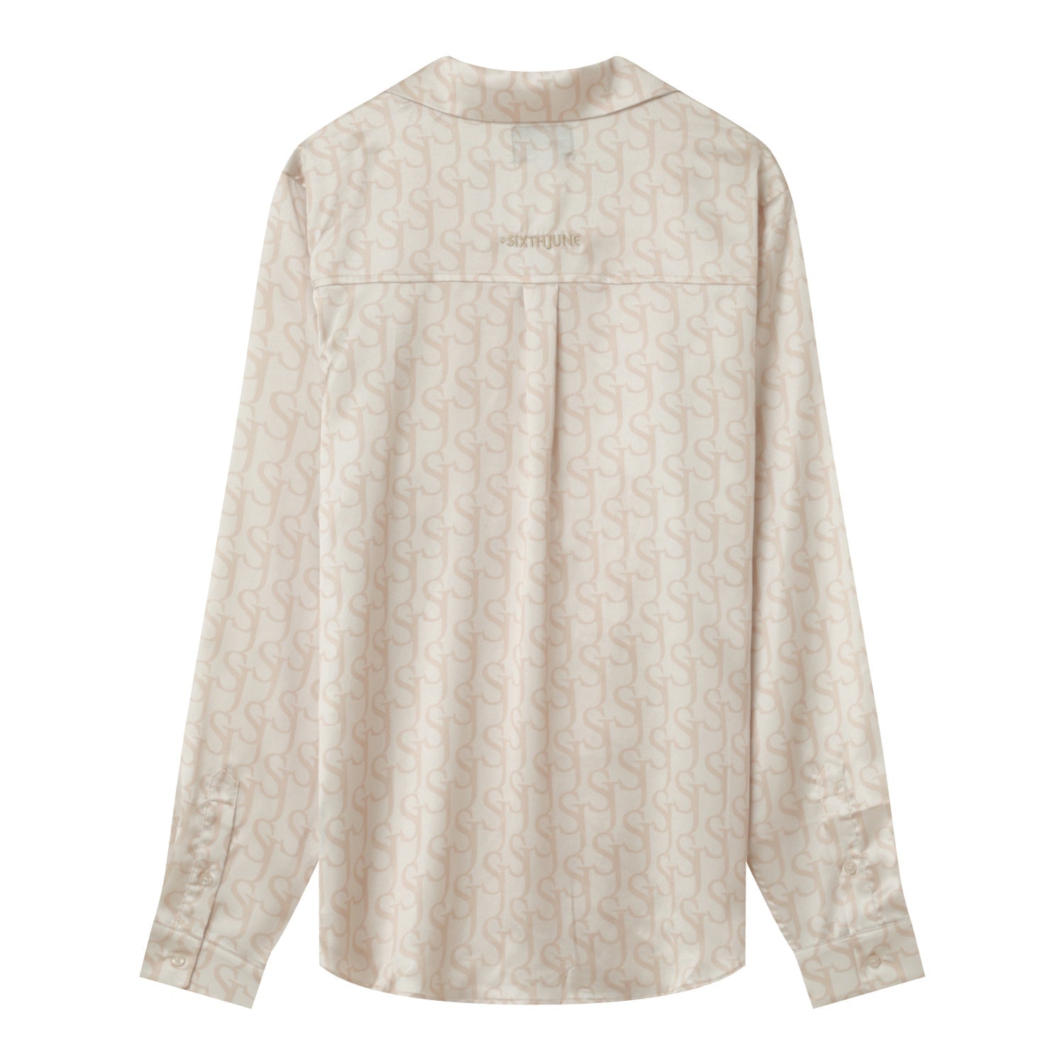 Sixth June - Chemise satinée monogramme Beige