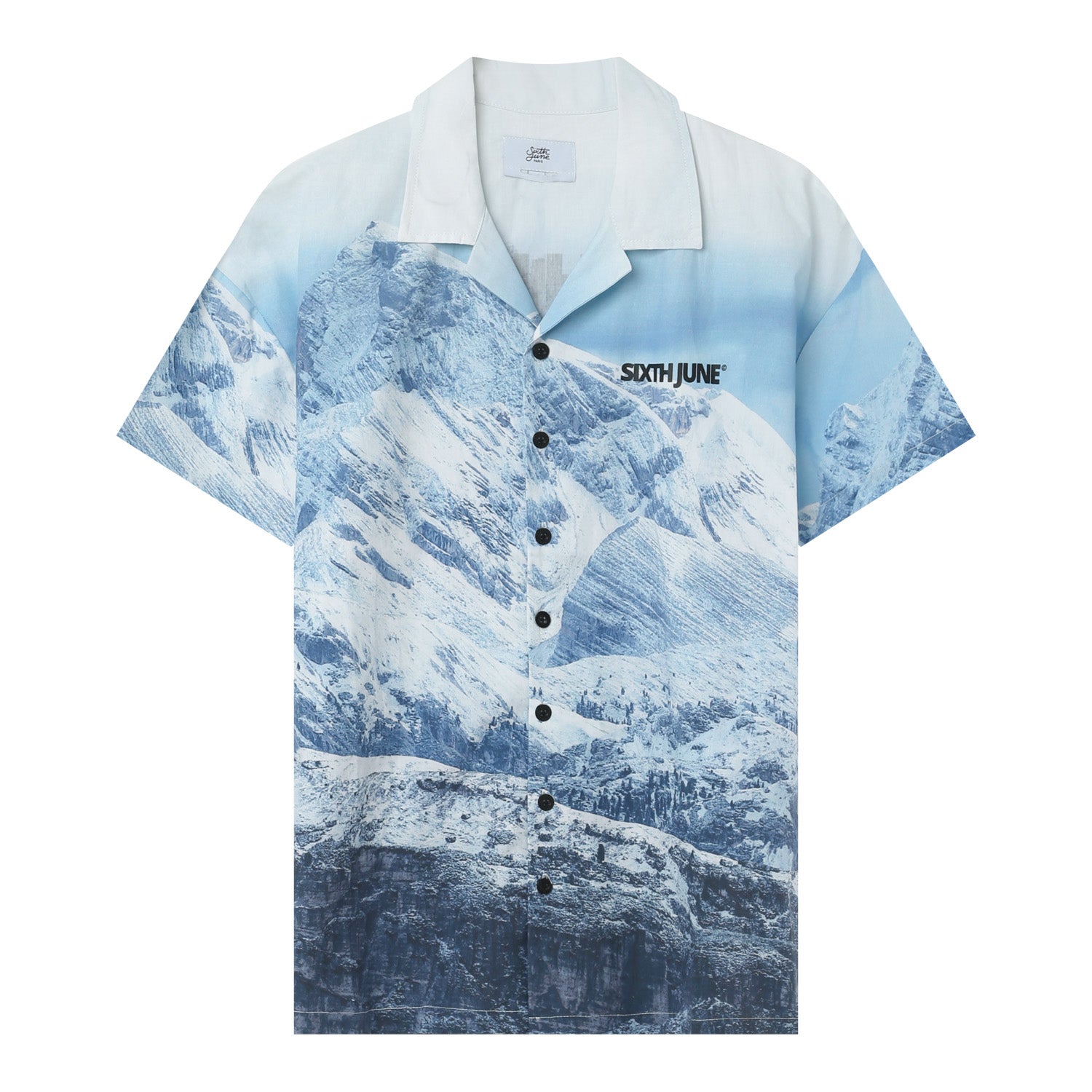 Sixth June - Chemise imprimé montagne Bleu