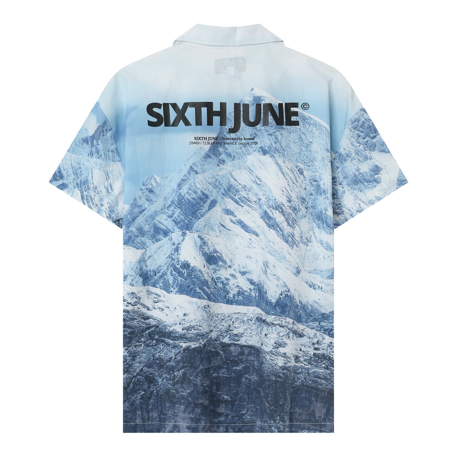 Sixth June - Chemise imprimé montagne Bleu