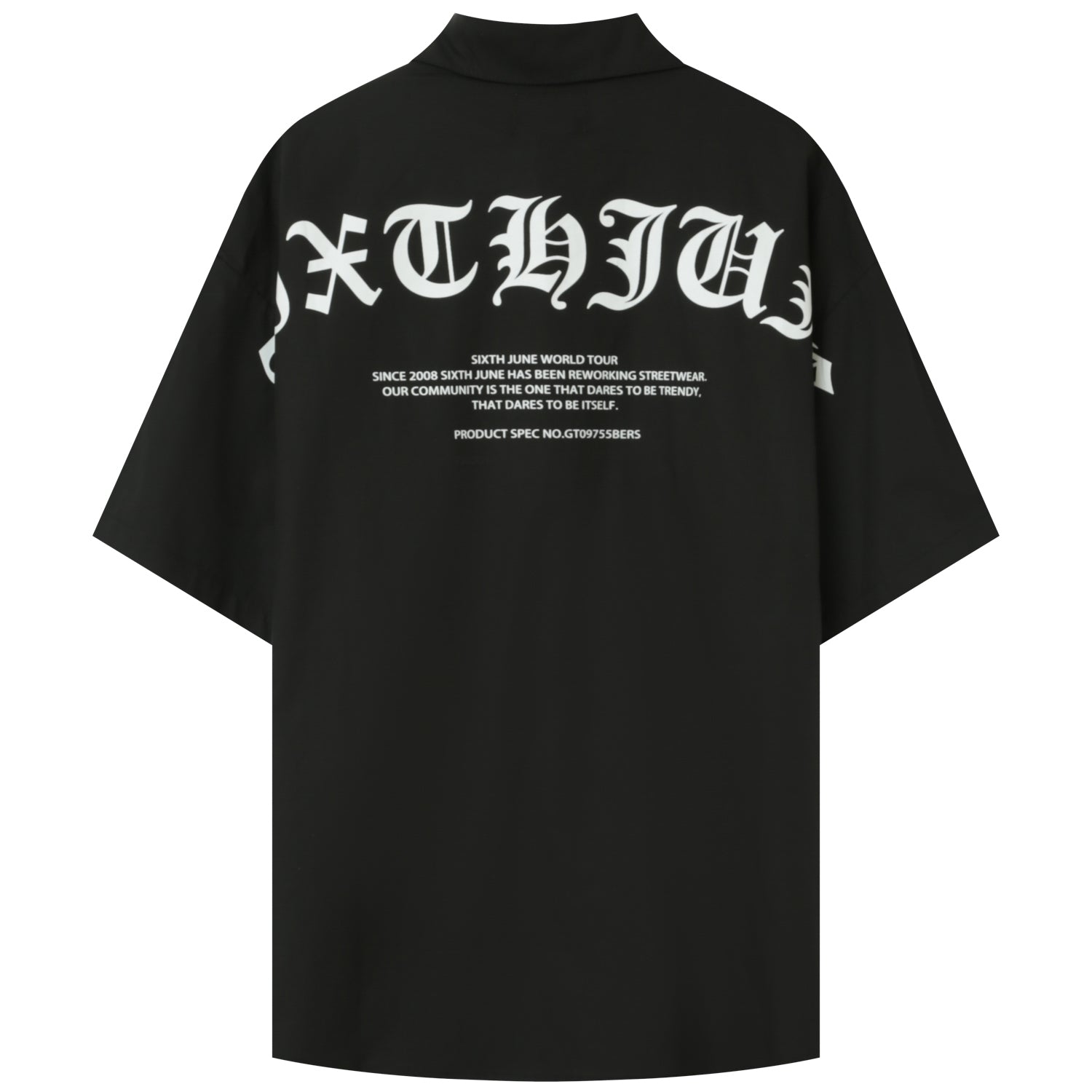 Sixth June - Chemise oversize logo gothique Noir