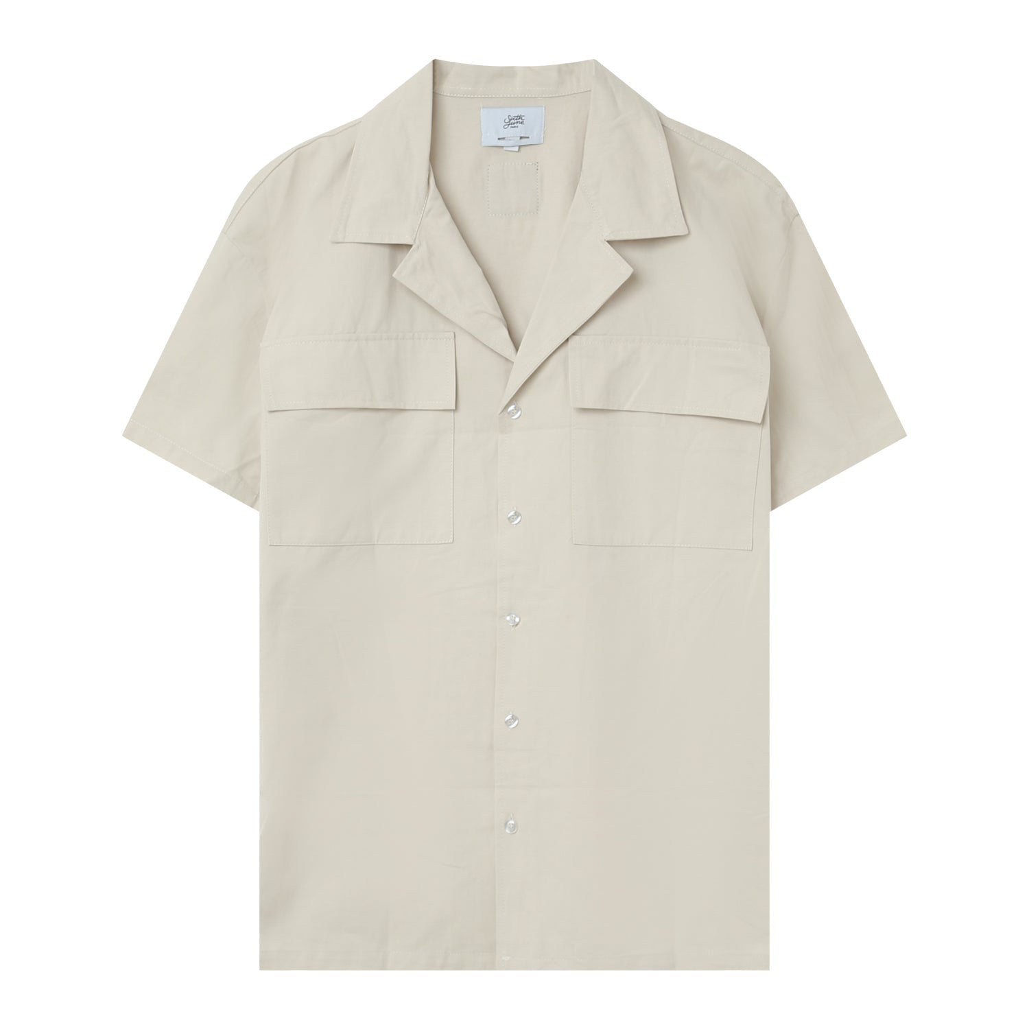Chemise utilitaire manches courtes Beige