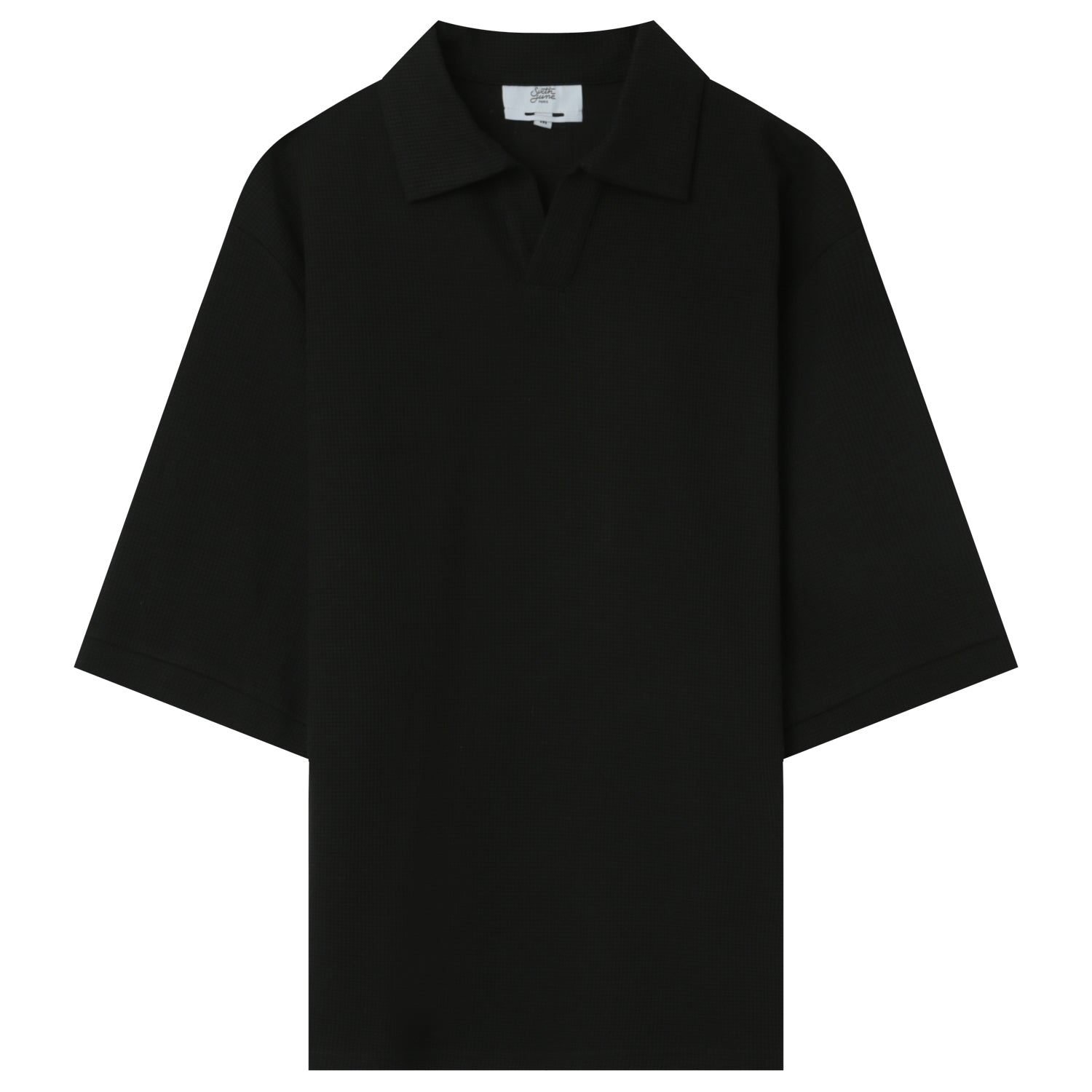 Sixth June - Polo gaufré oversize Noir