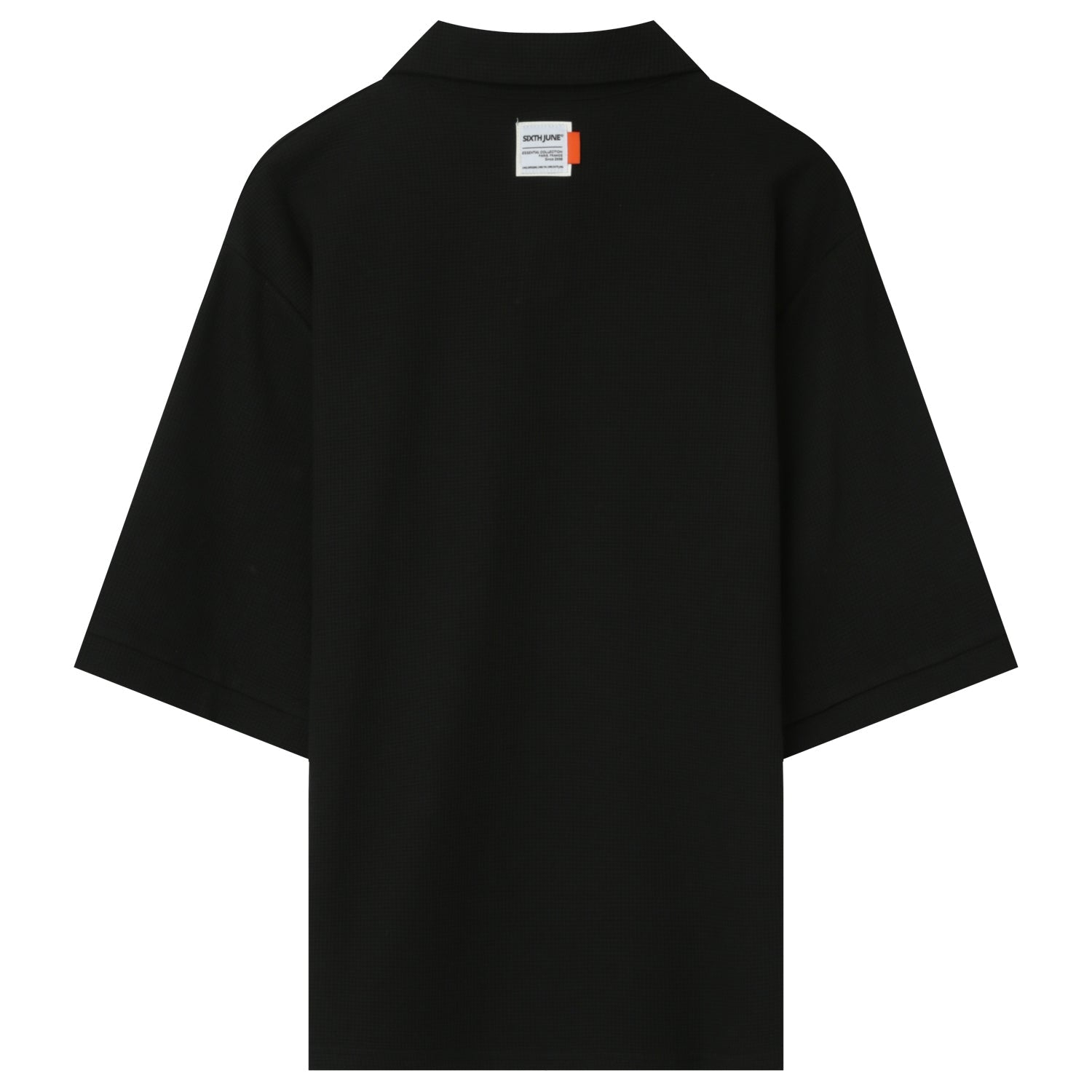 Sixth June - Polo gaufré oversize Noir
