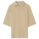 Polo gaufré oversize Beige