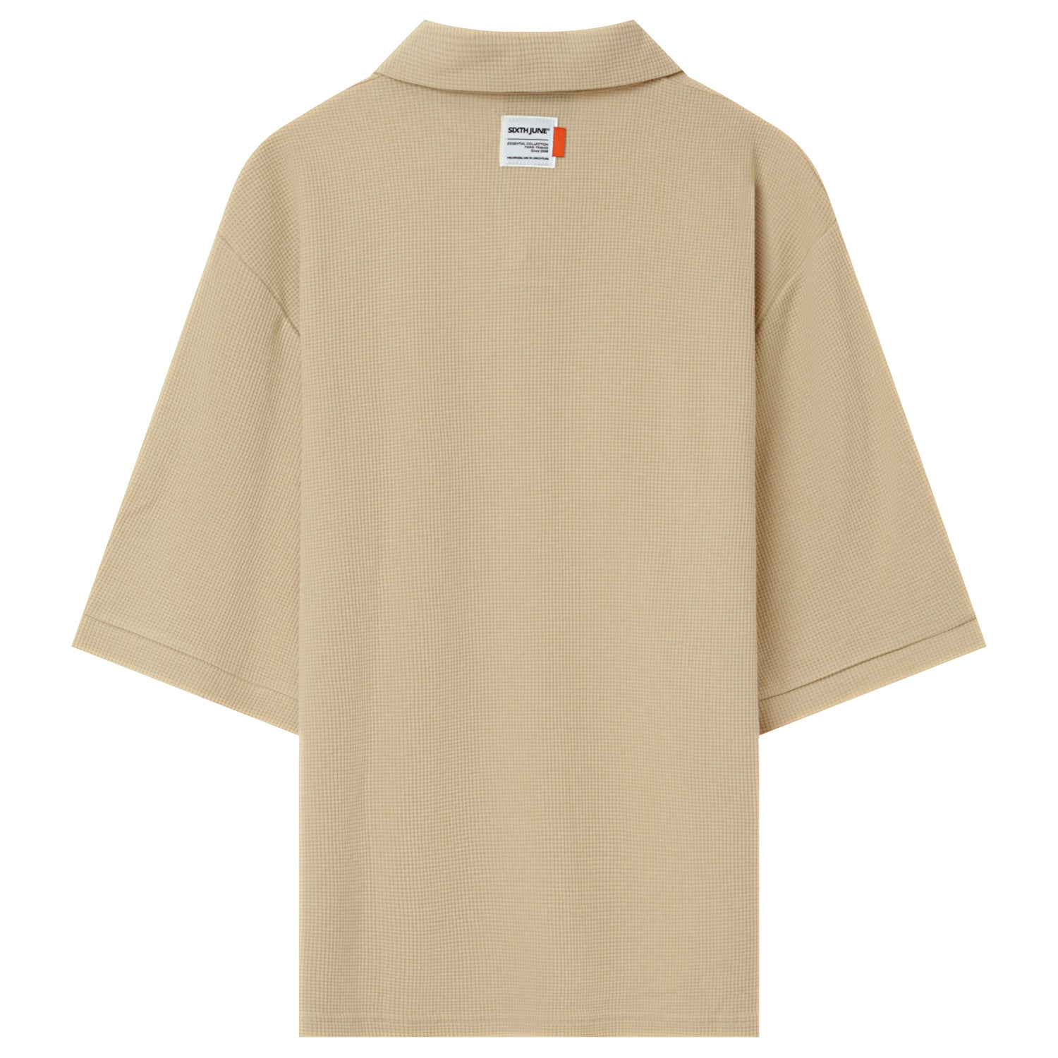 Polo gaufré oversize Beige