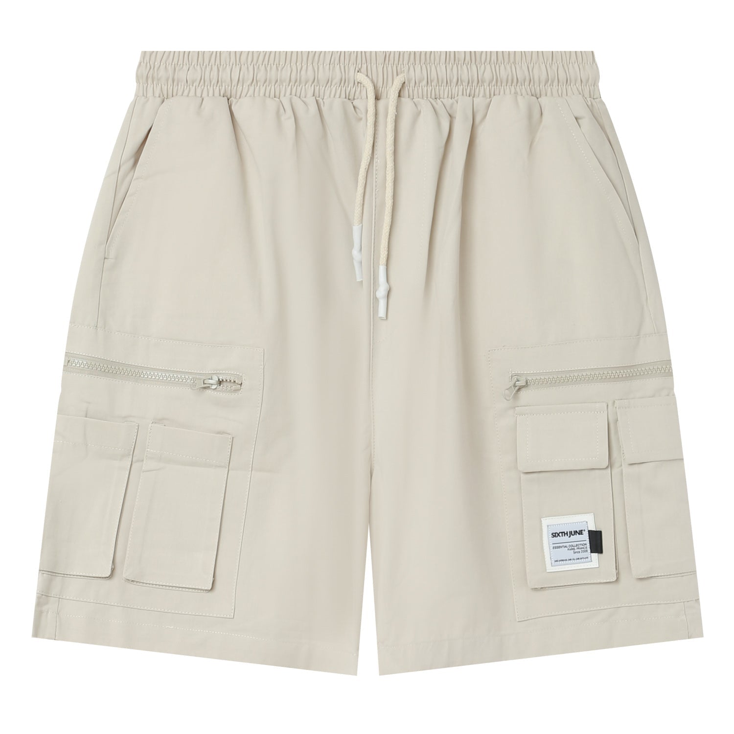 Utility pockets shorts Beige