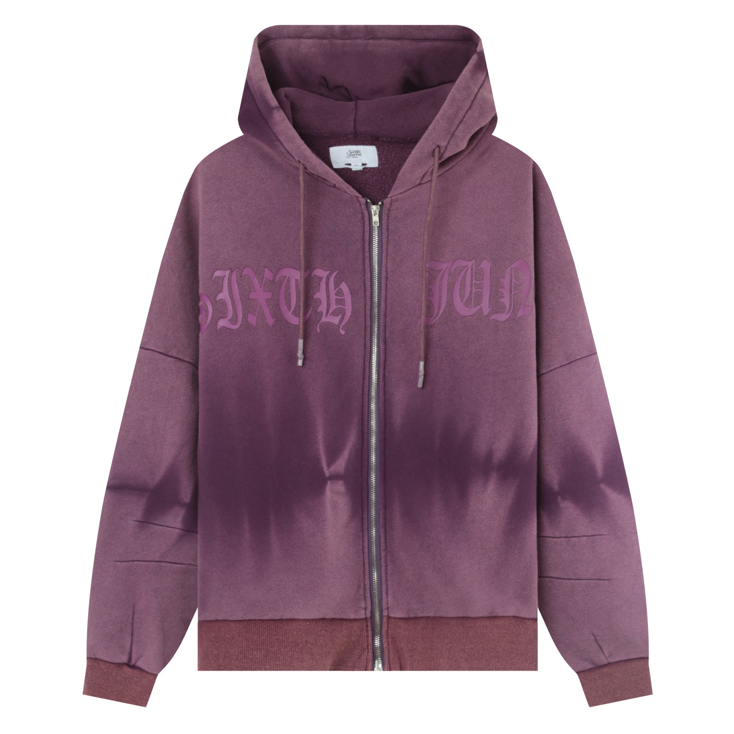 Sixth June - Gilet délavé capuche Violet foncé