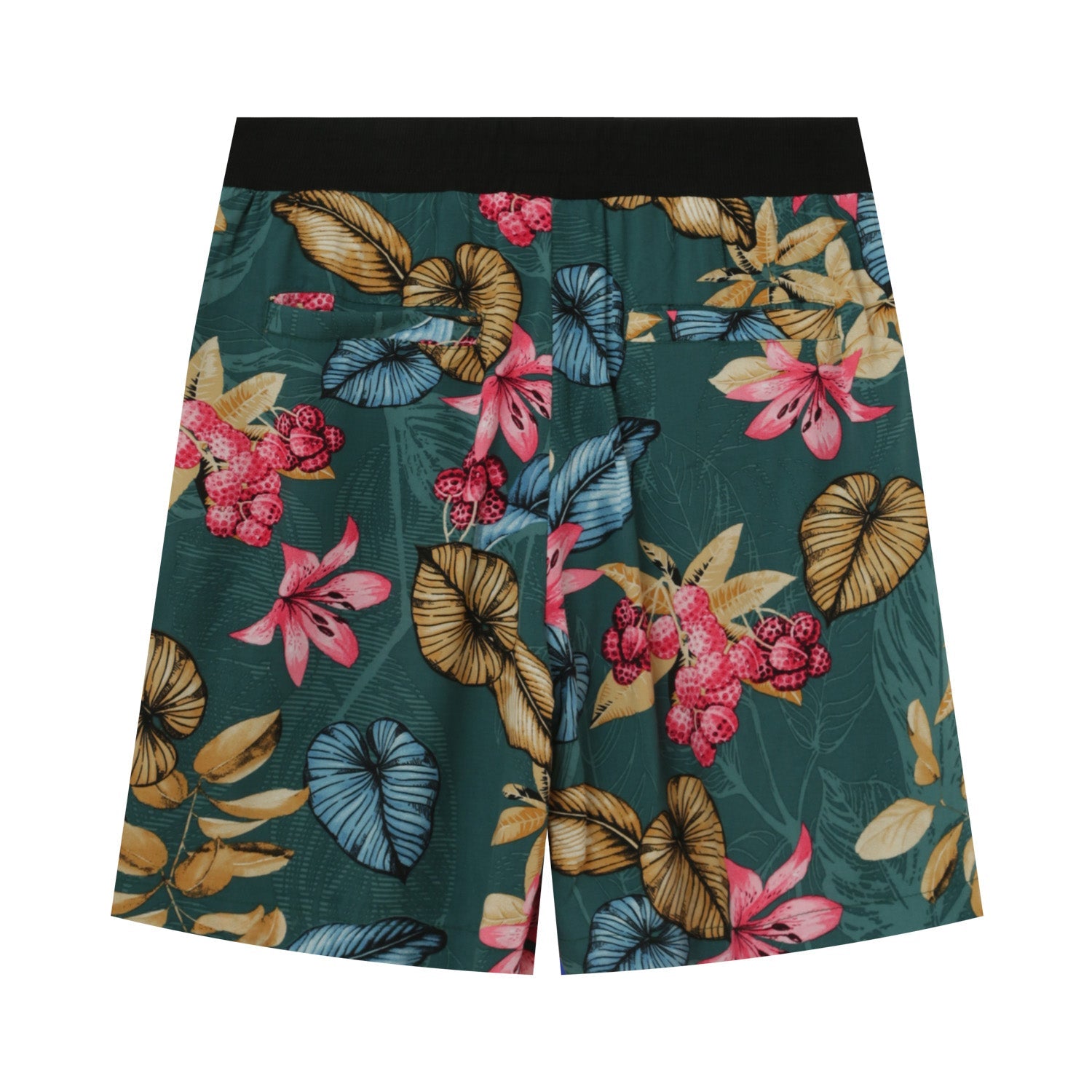 Short fluide fleuri Vert