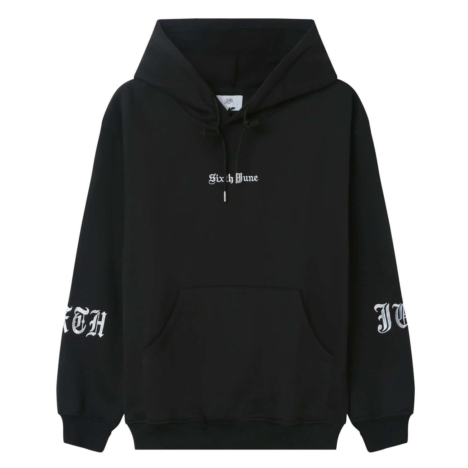 Sixth June - Sweat capuche crew molletonné Noir