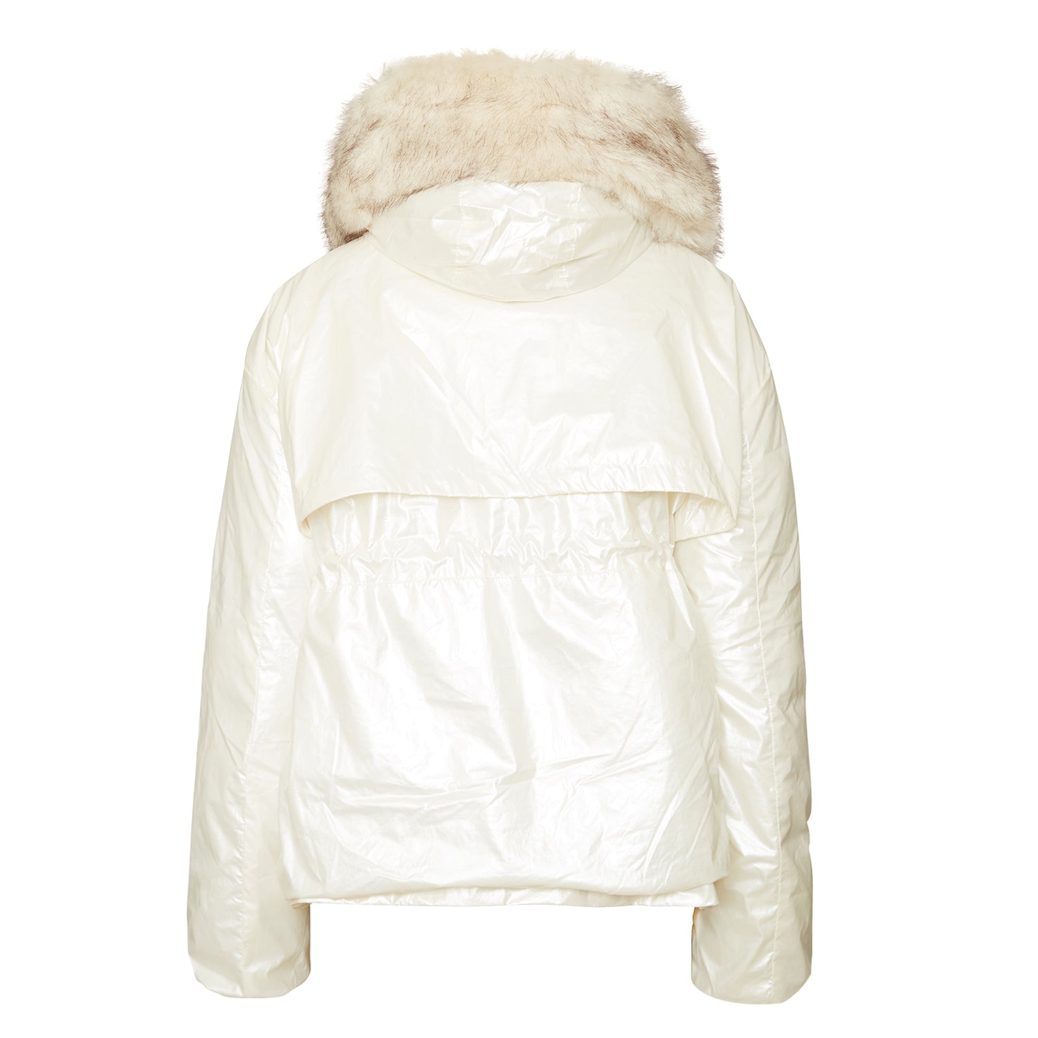Sixth June - Doudoune oversize fourrure nacré blanc