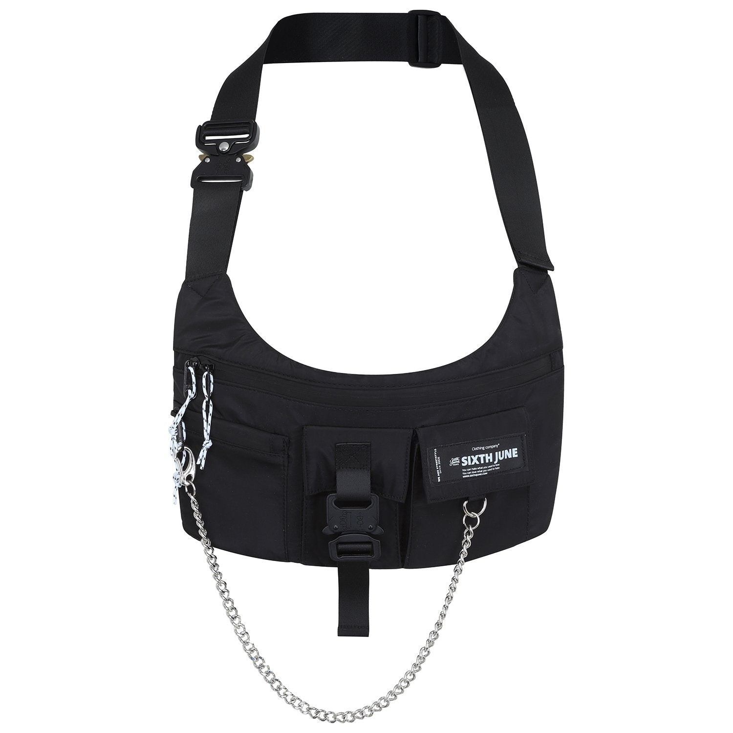 Sixth June - Sac banane chaîne tactique noir