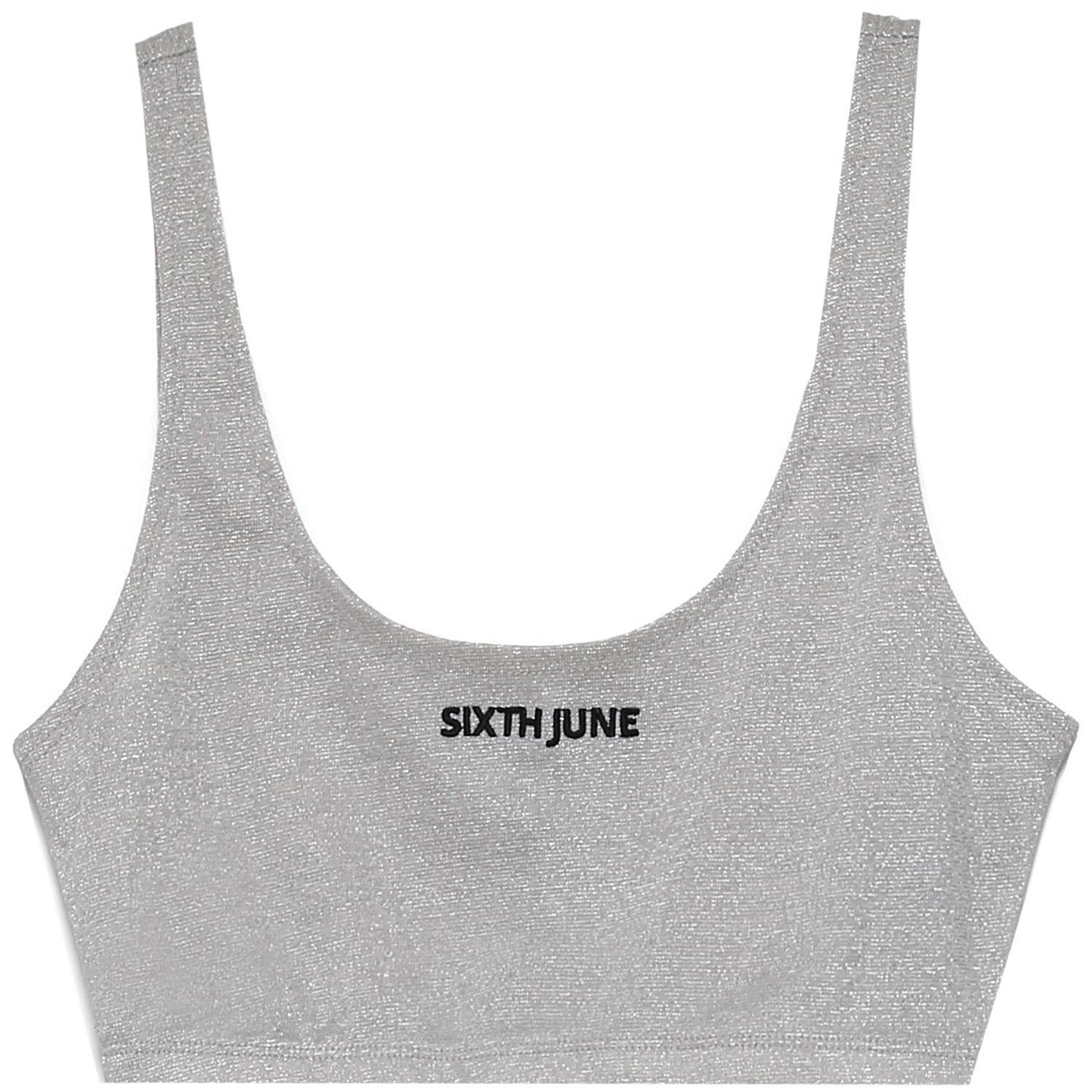 Sixth June - Brassière bretelle scintillante beige