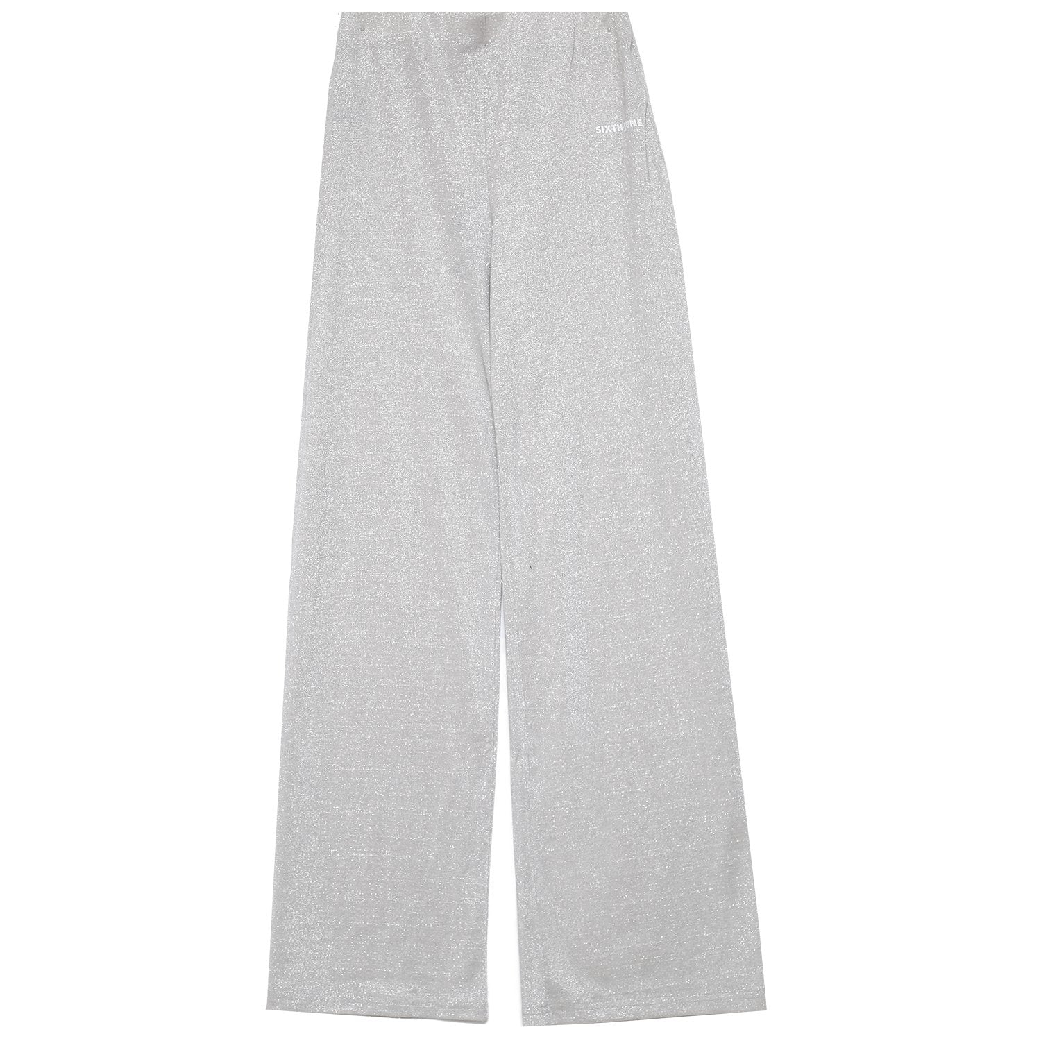 Sixth June - Pantalon scintillant évasé Gris clair