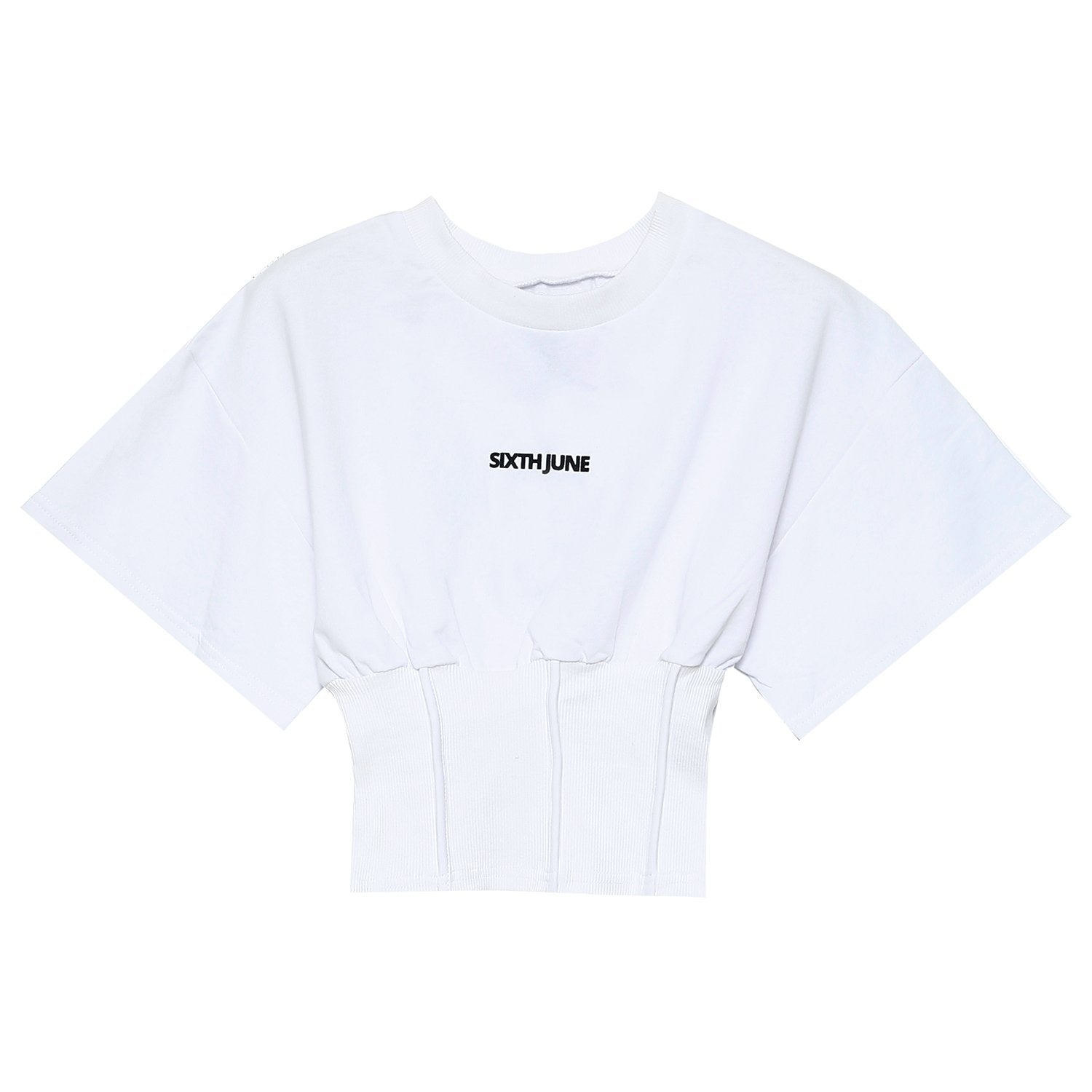 Cropped corset t-shirt White