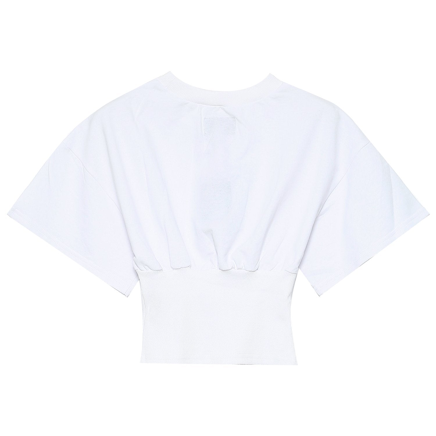 Cropped corset t-shirt White