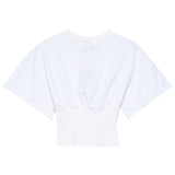 T-shirt corset court blanc