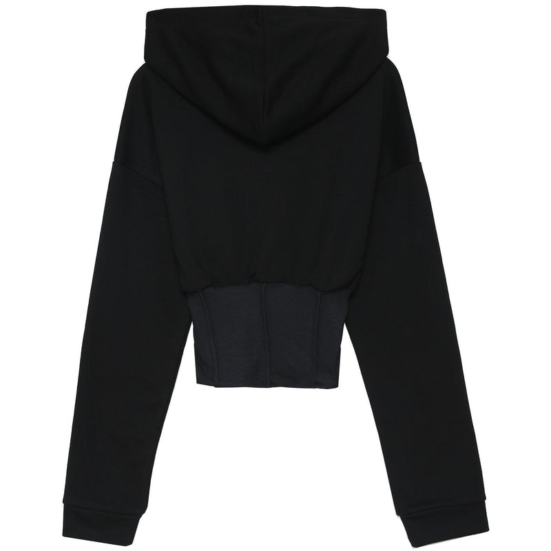Sixth June - Sweatshirt capuche corset Noir