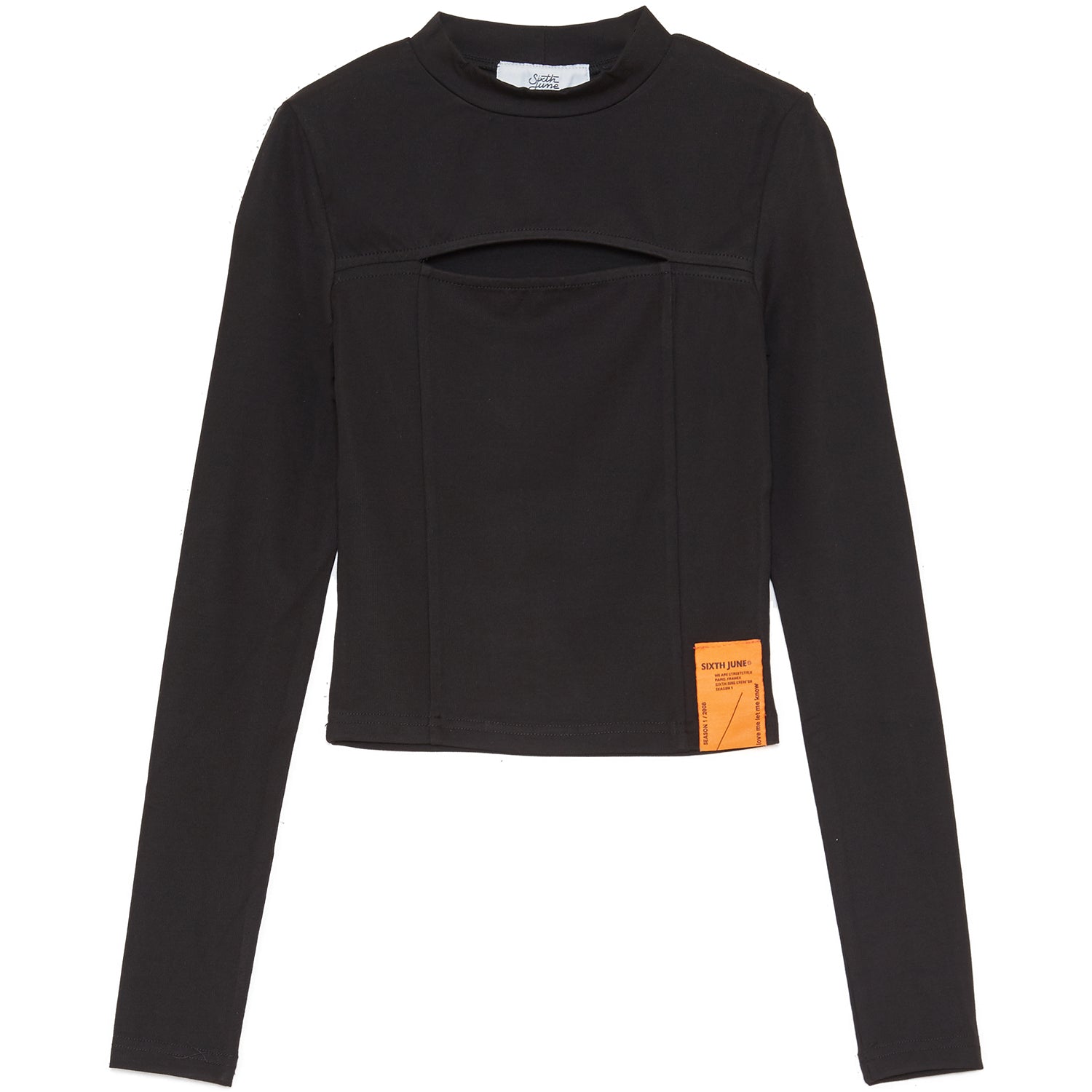 Sixth June - Top court ouverture sexy noir