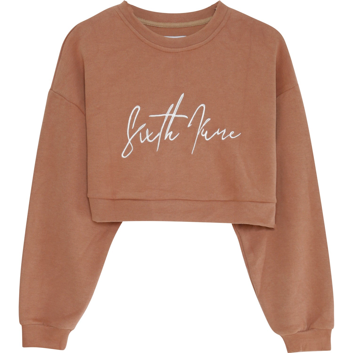 Sixth June - Sweatshirt signature molletonnée Beige foncé