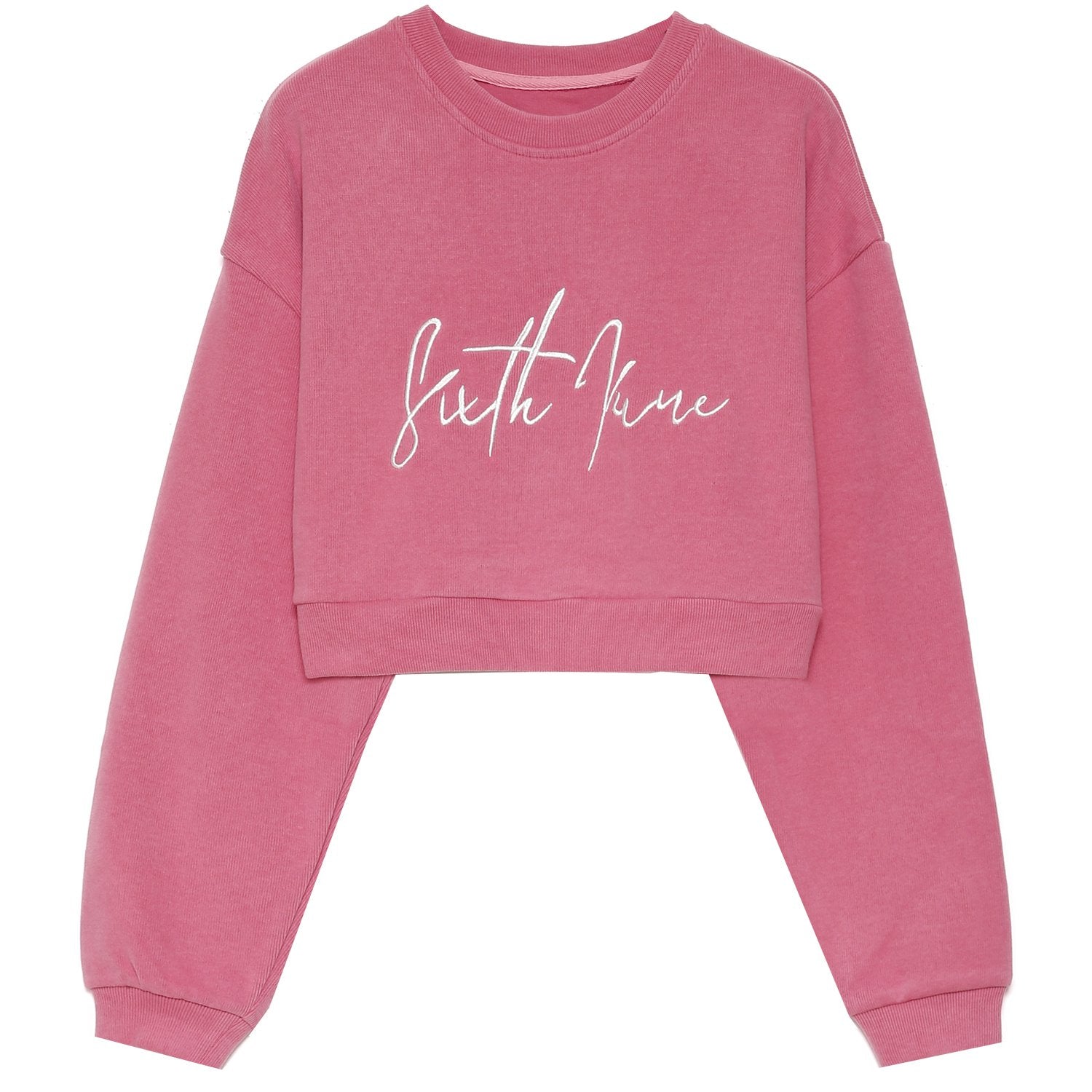Sixth June - Sweatshirt signature molletonné Rose