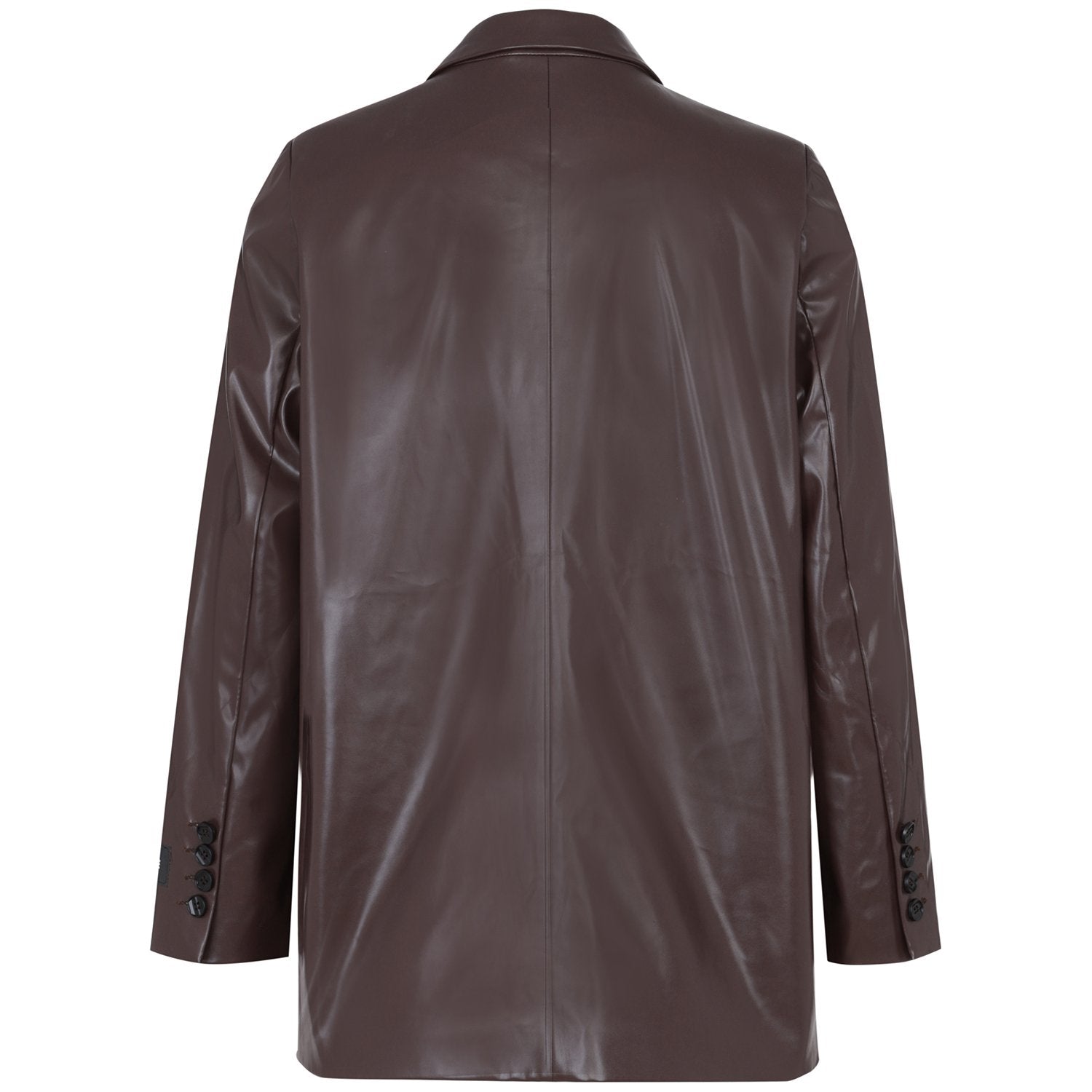 Sixth June - Veste blazer simili cuir Marron