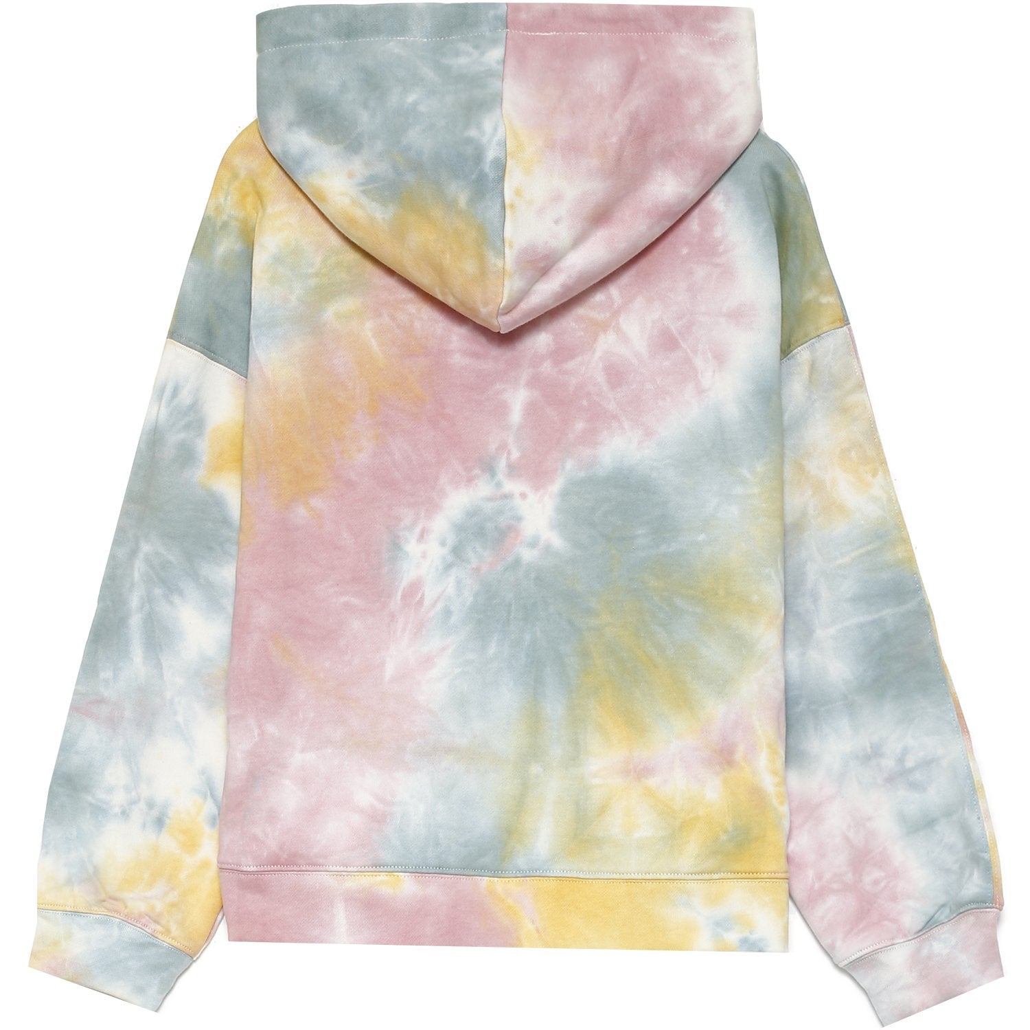 Gelber, mehrfarbiger Kapuzenpullover