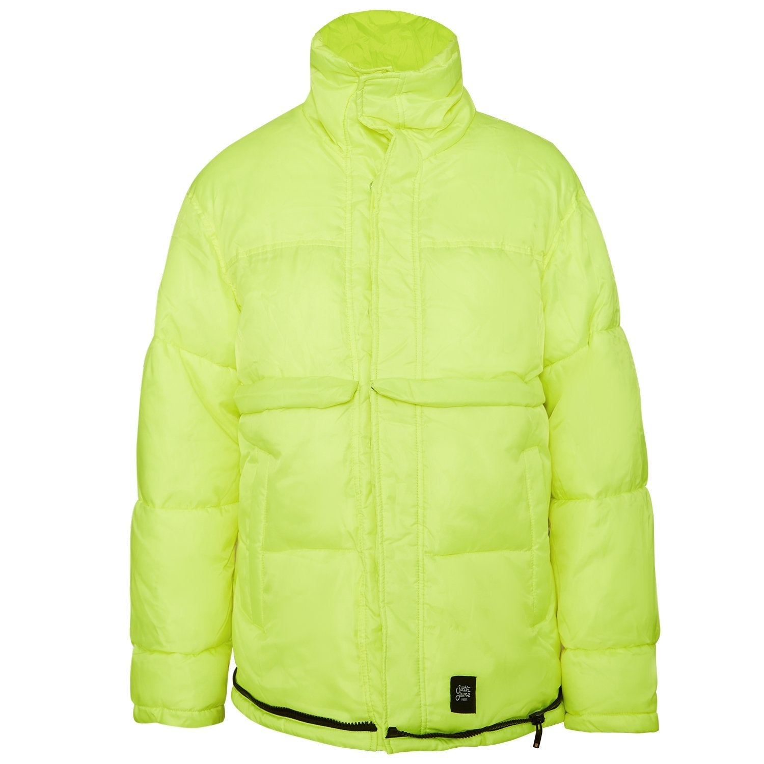 Doudoune oversize néon jaune