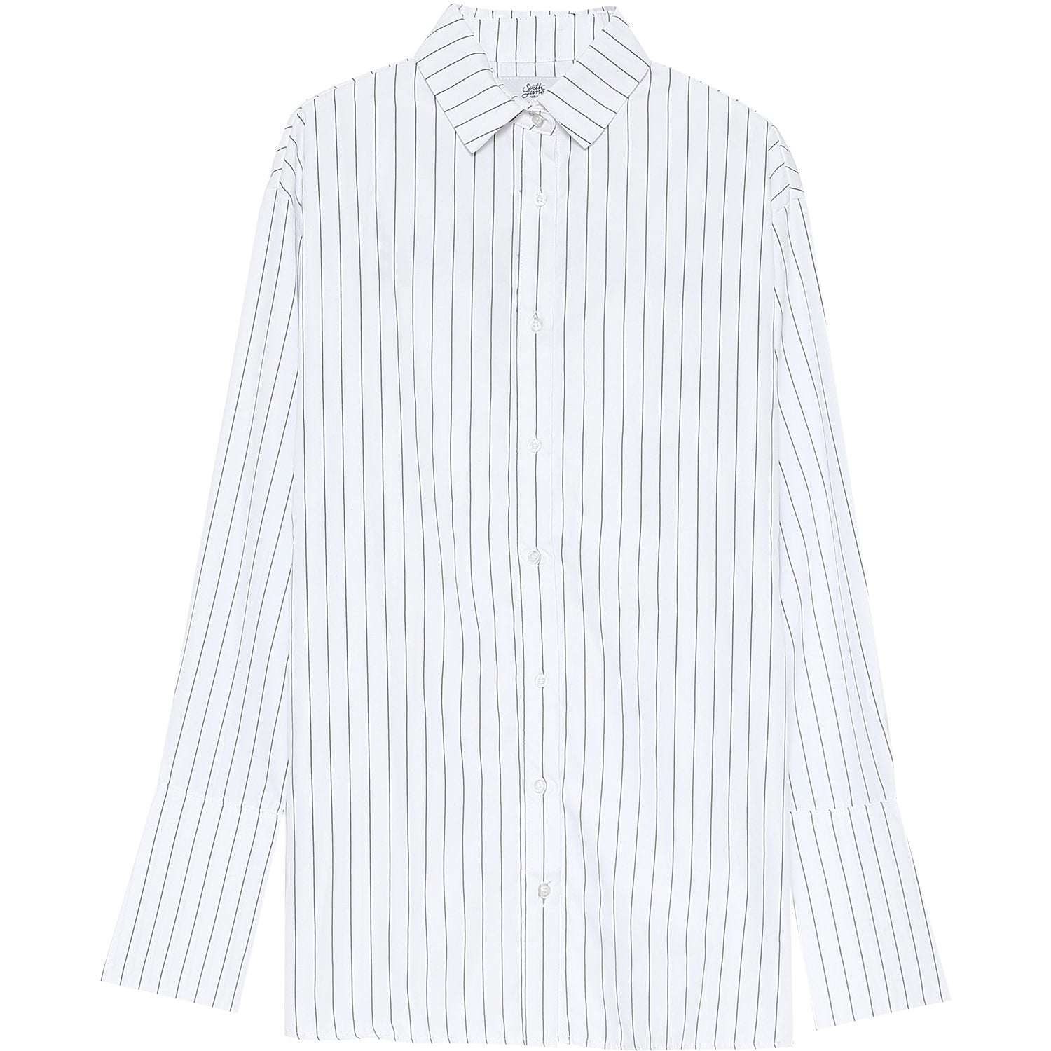 Chemise à rayures large imprimé blanc