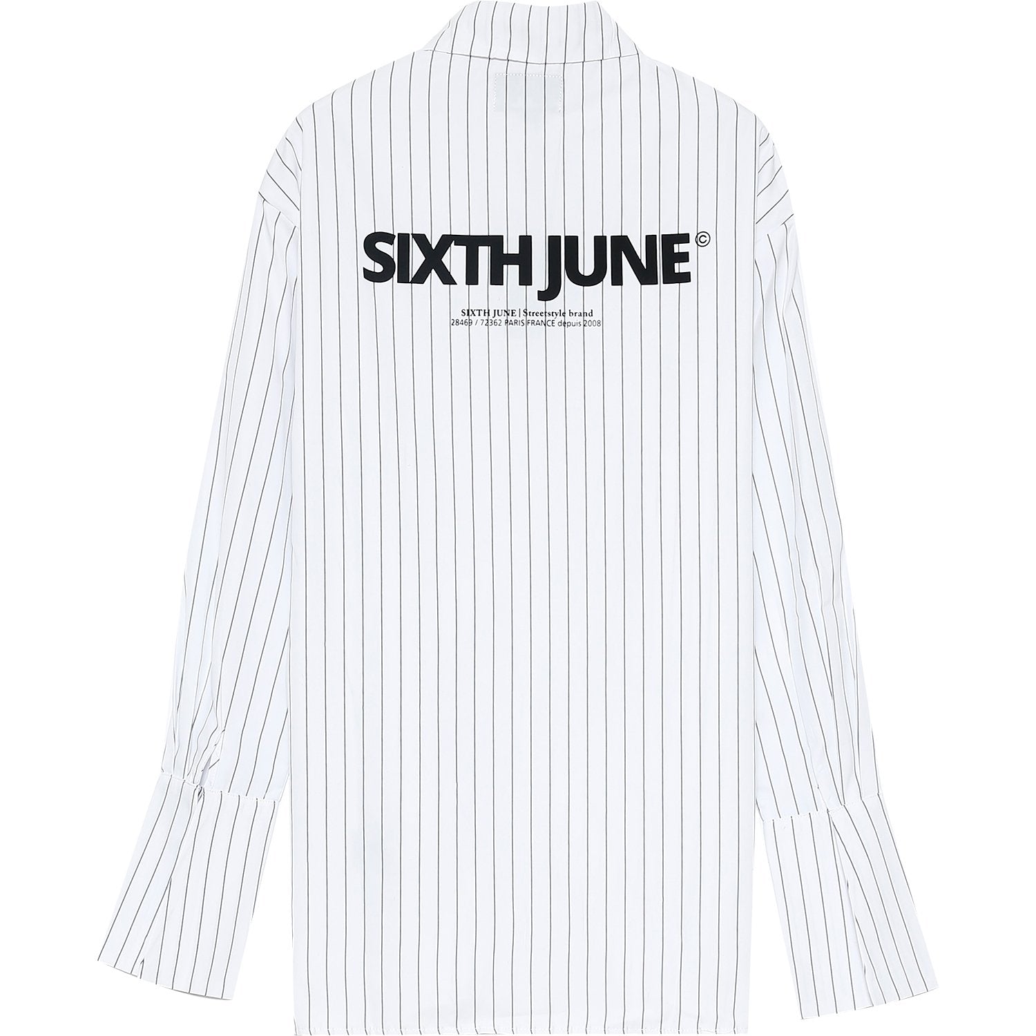 Chemise à rayures large imprimé blanc