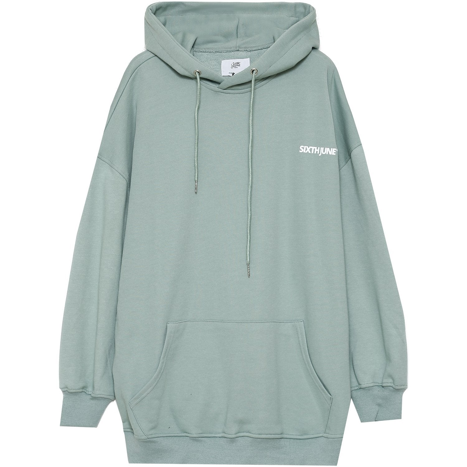 Sweat à capuche oversize vert