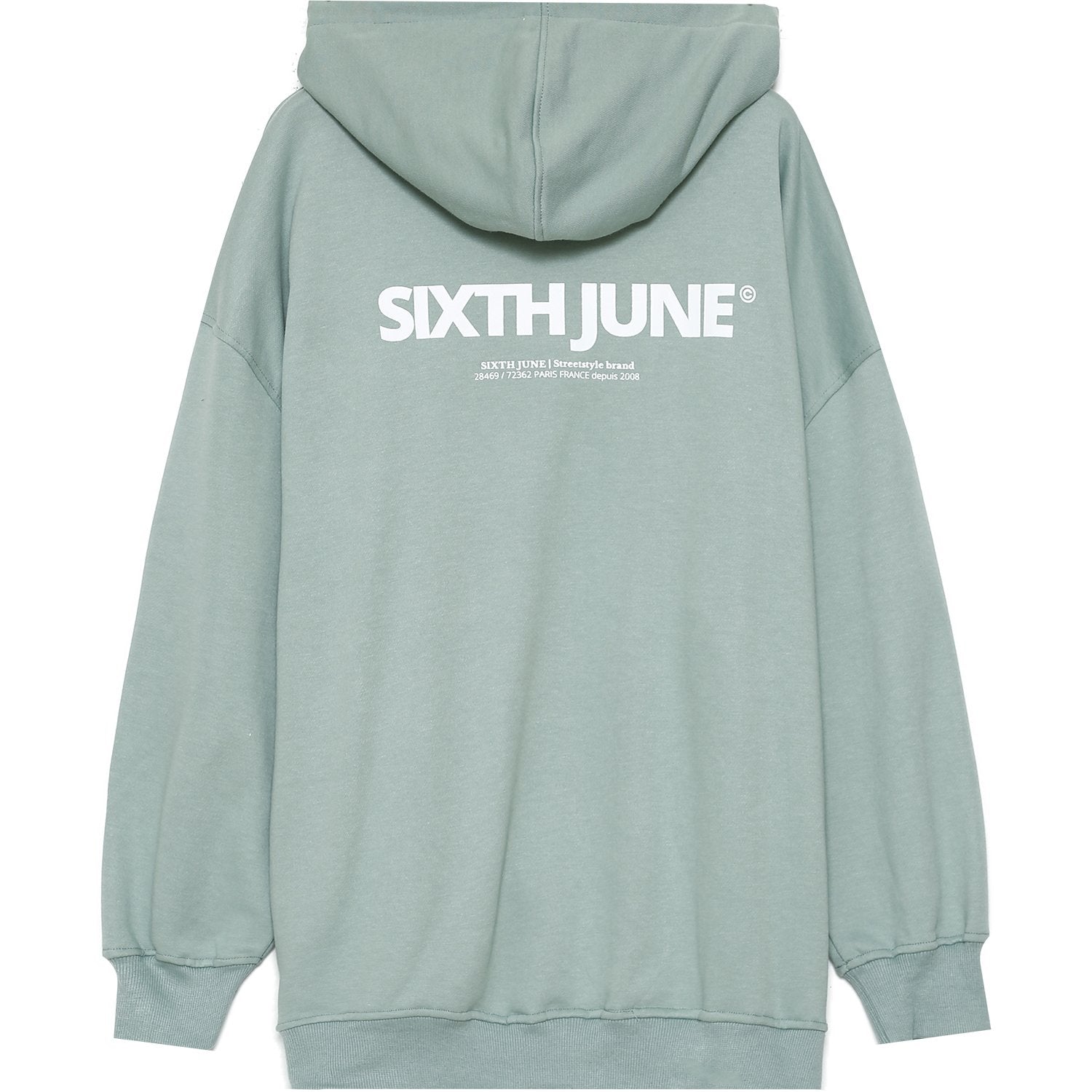 Sweat à capuche oversize vert